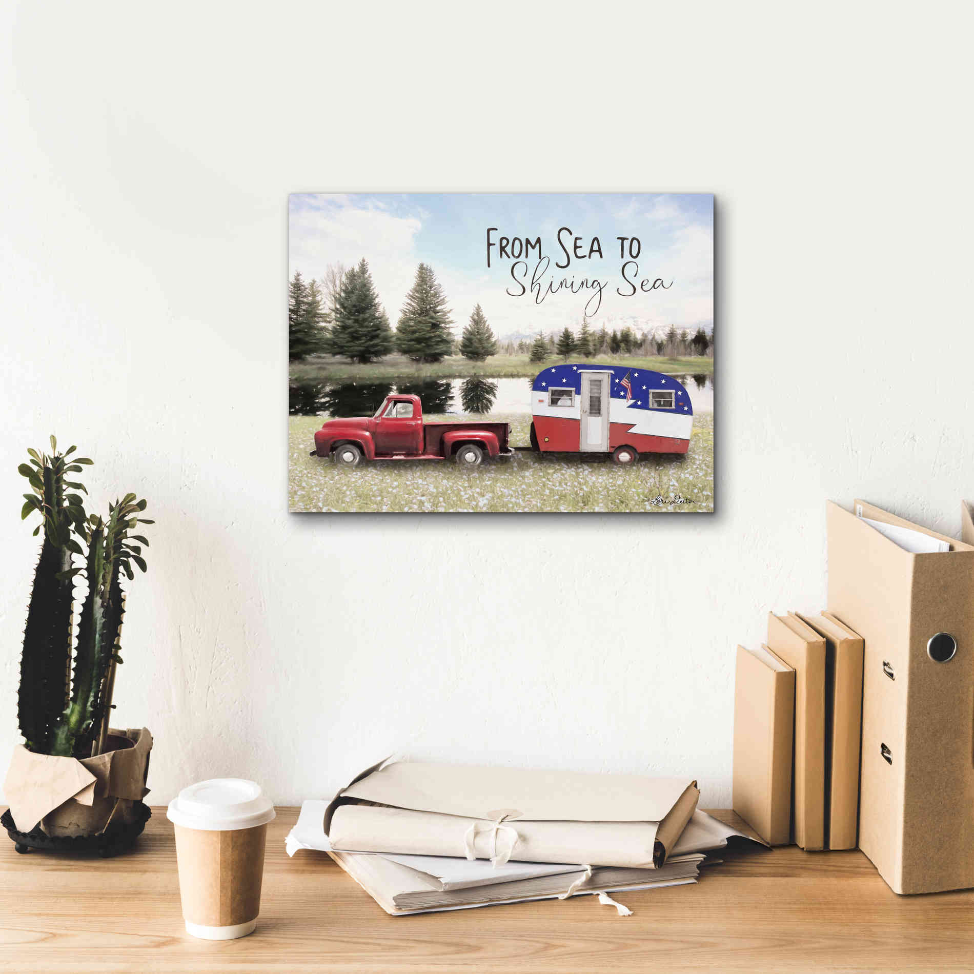 'American Camper' by Lori Deiter, Canvas Wall Art,16 x 12