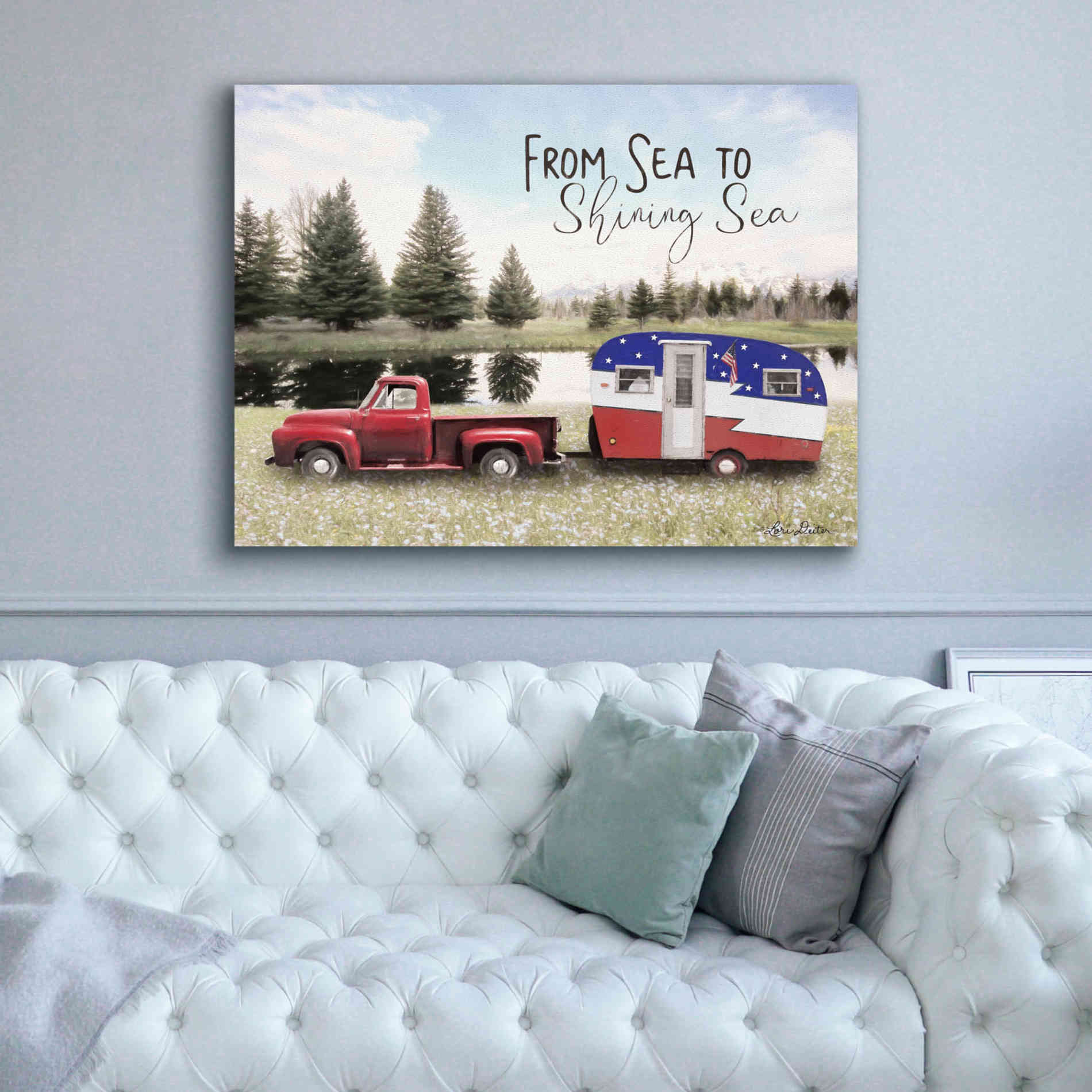 'American Camper' by Lori Deiter, Canvas Wall Art,54 x 40