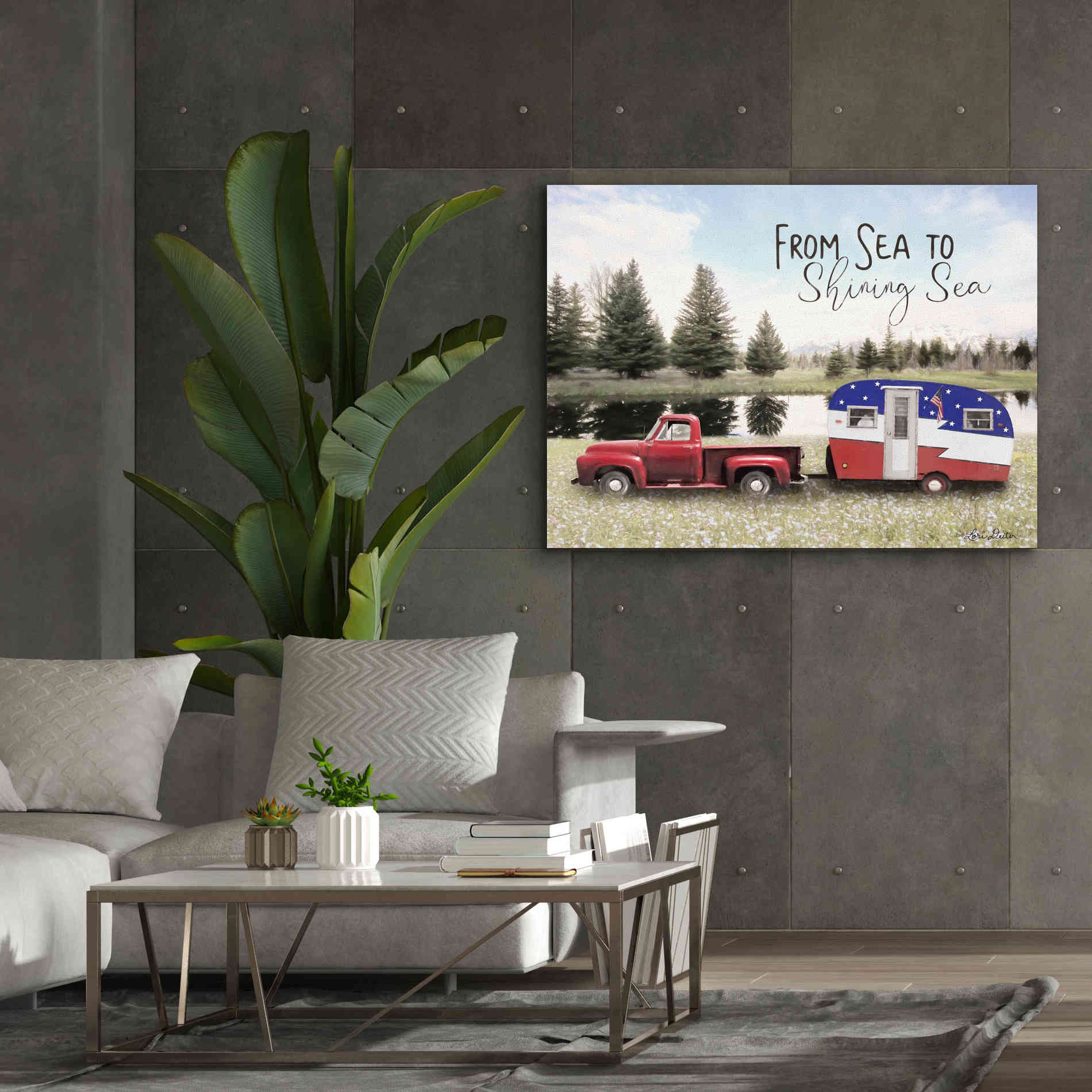 'American Camper' by Lori Deiter, Canvas Wall Art,54 x 40