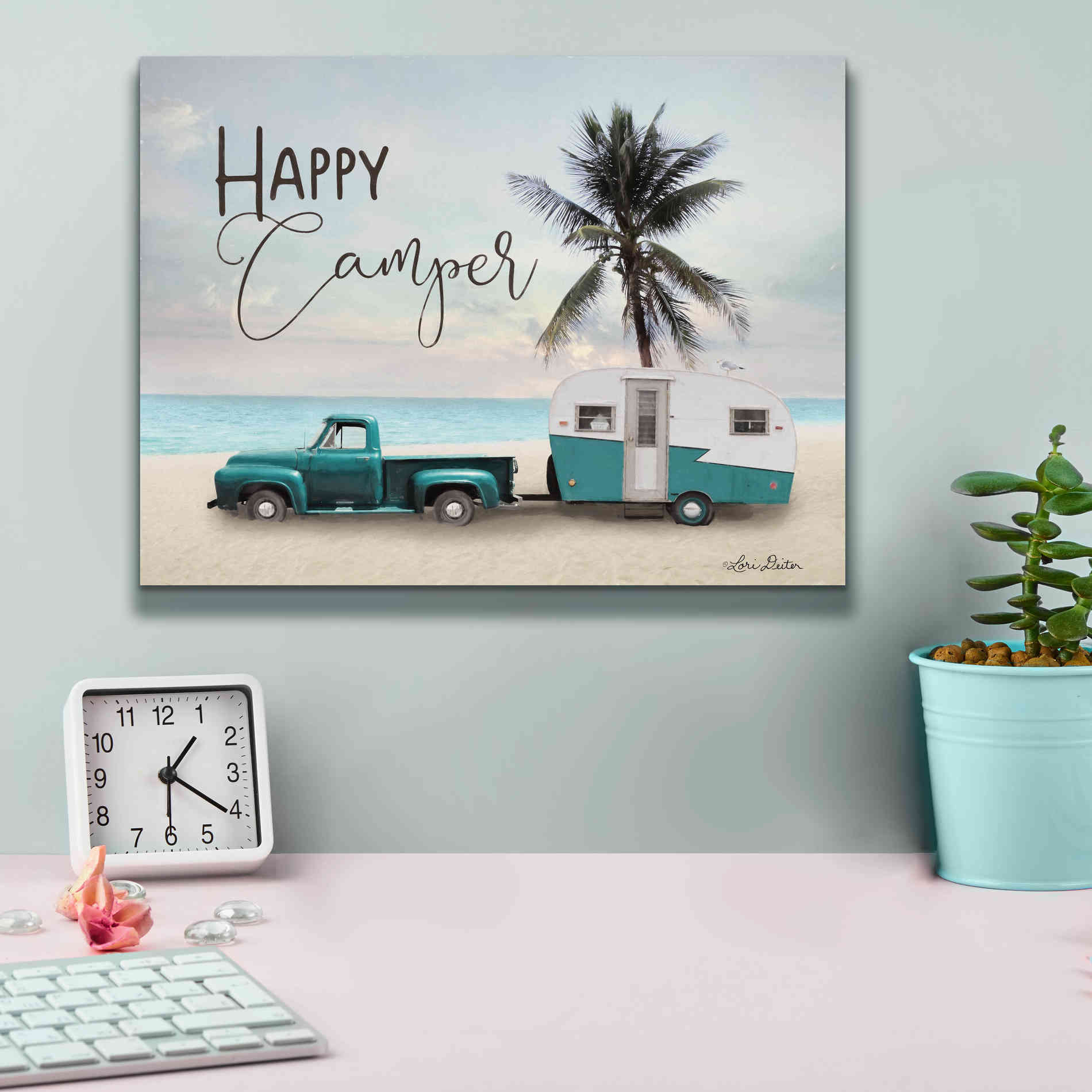 'Happy Camper' by Lori Deiter, Canvas Wall Art,16 x 12