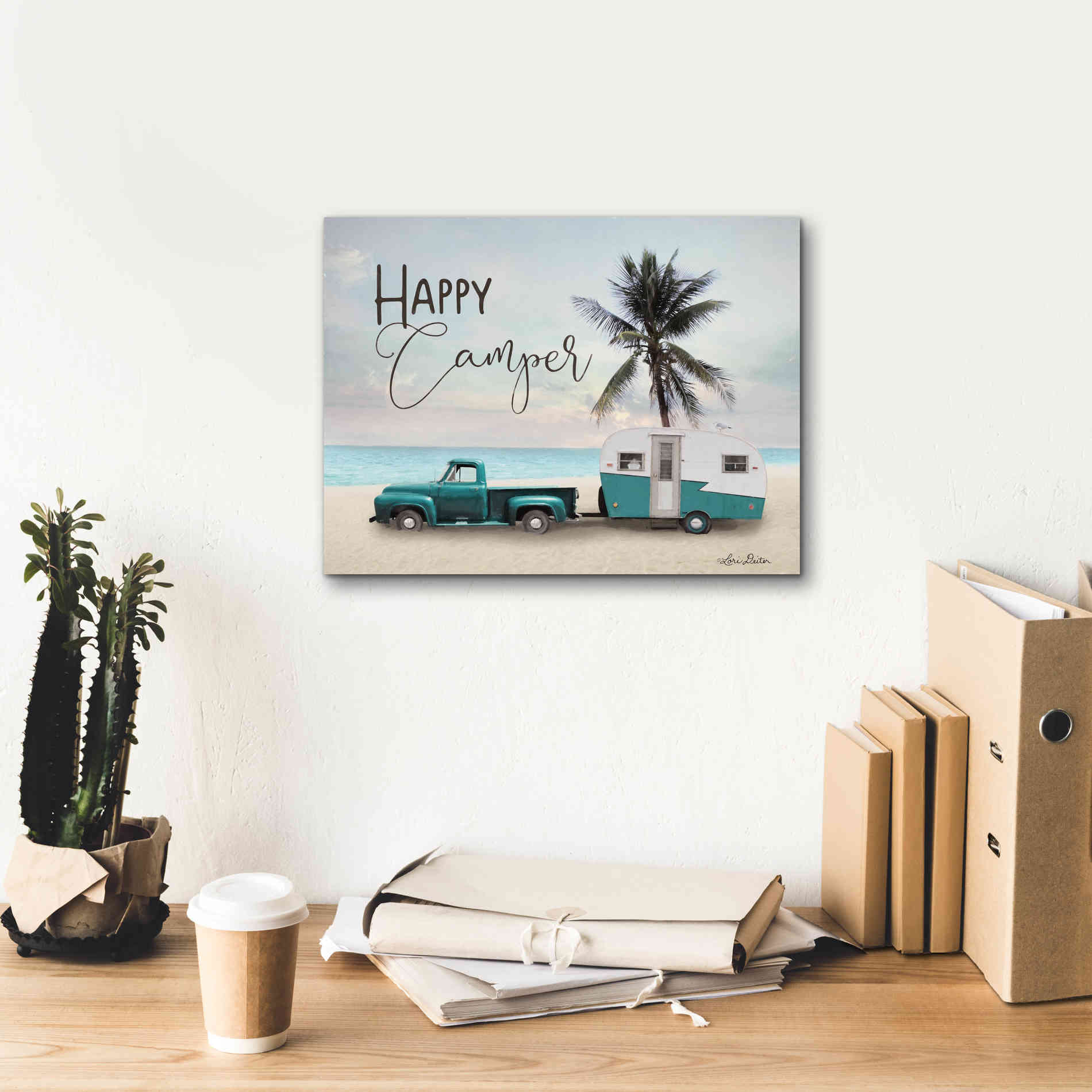 'Happy Camper' by Lori Deiter, Canvas Wall Art,16 x 12