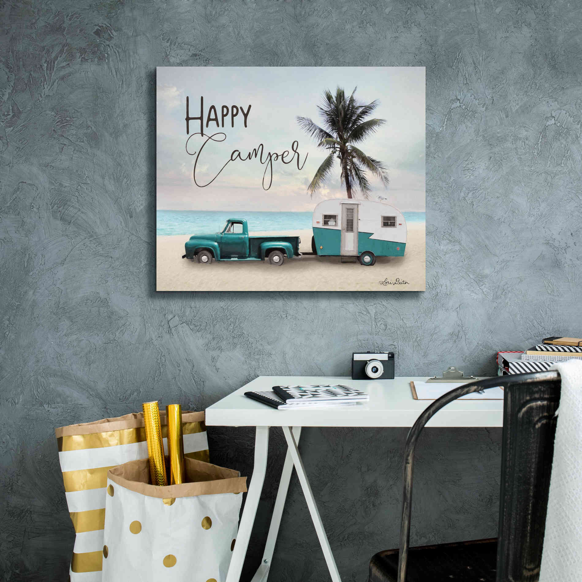 'Happy Camper' by Lori Deiter, Canvas Wall Art,24 x 20