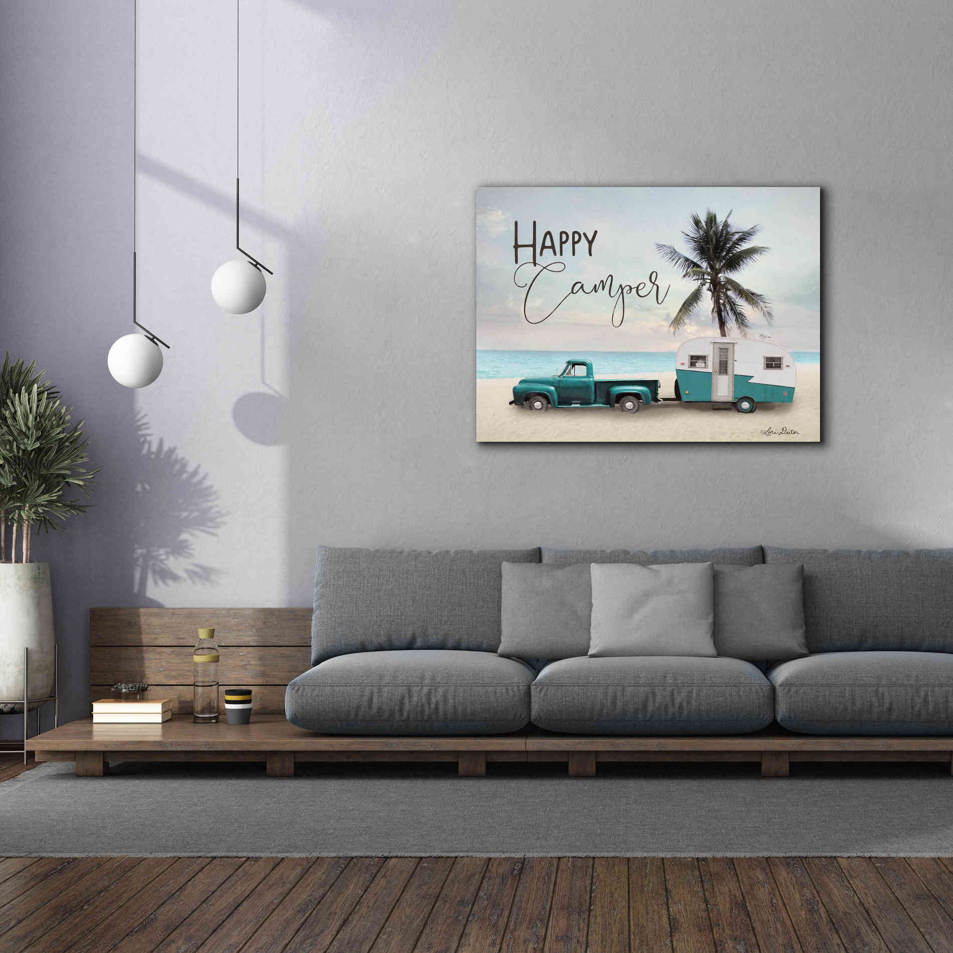 'Happy Camper' by Lori Deiter, Canvas Wall Art,54 x 40