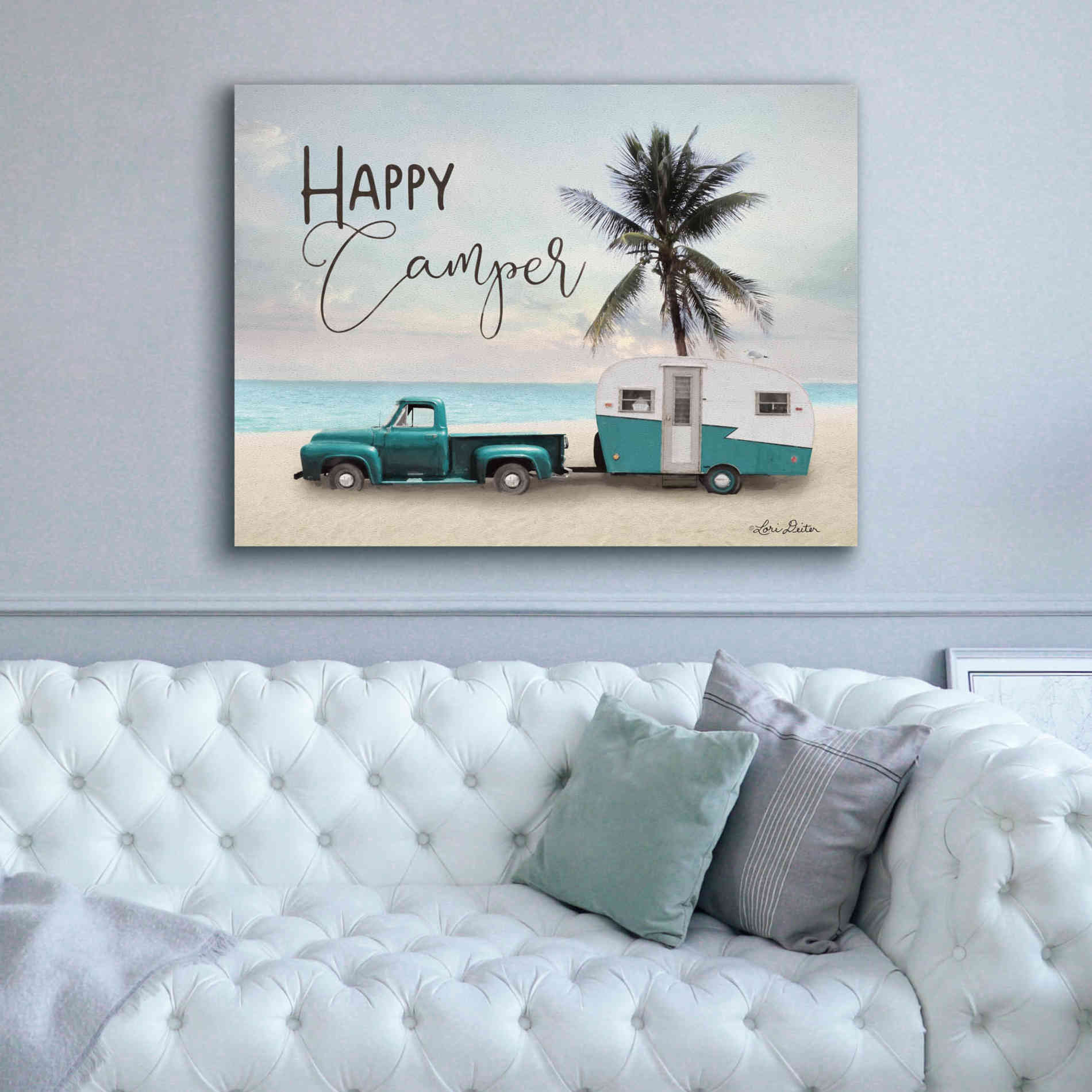 'Happy Camper' by Lori Deiter, Canvas Wall Art,54 x 40