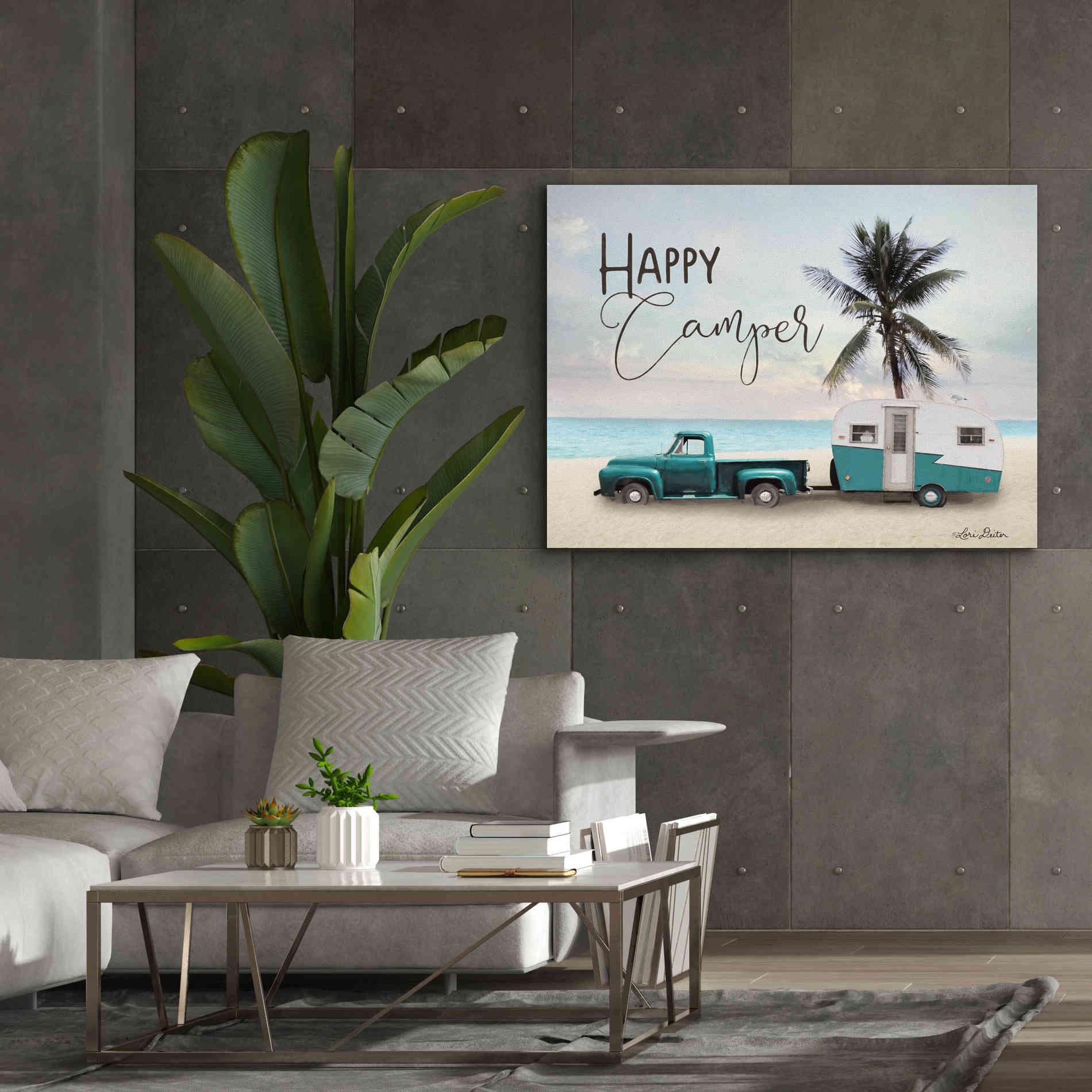 'Happy Camper' by Lori Deiter, Canvas Wall Art,54 x 40