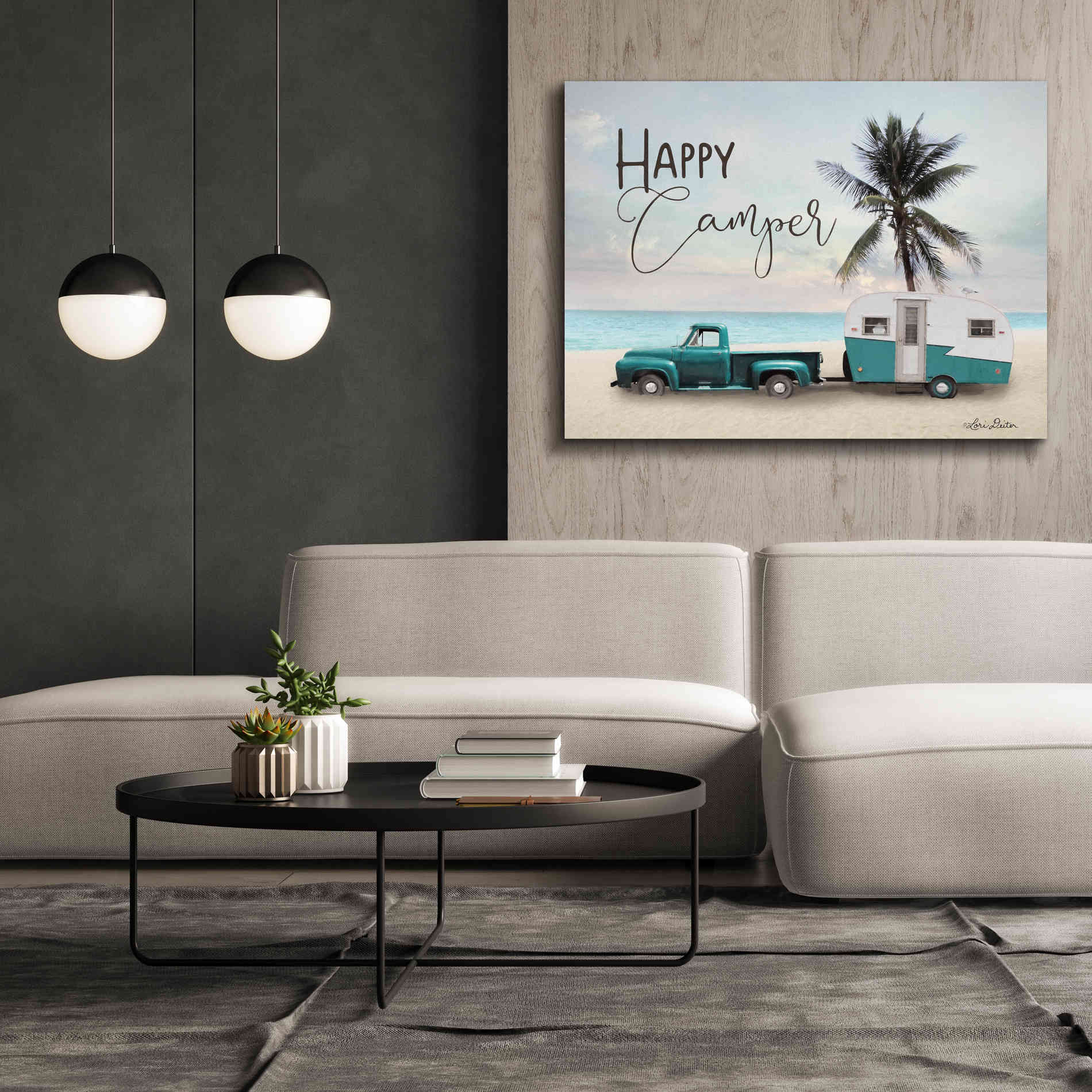 'Happy Camper' by Lori Deiter, Canvas Wall Art,54 x 40