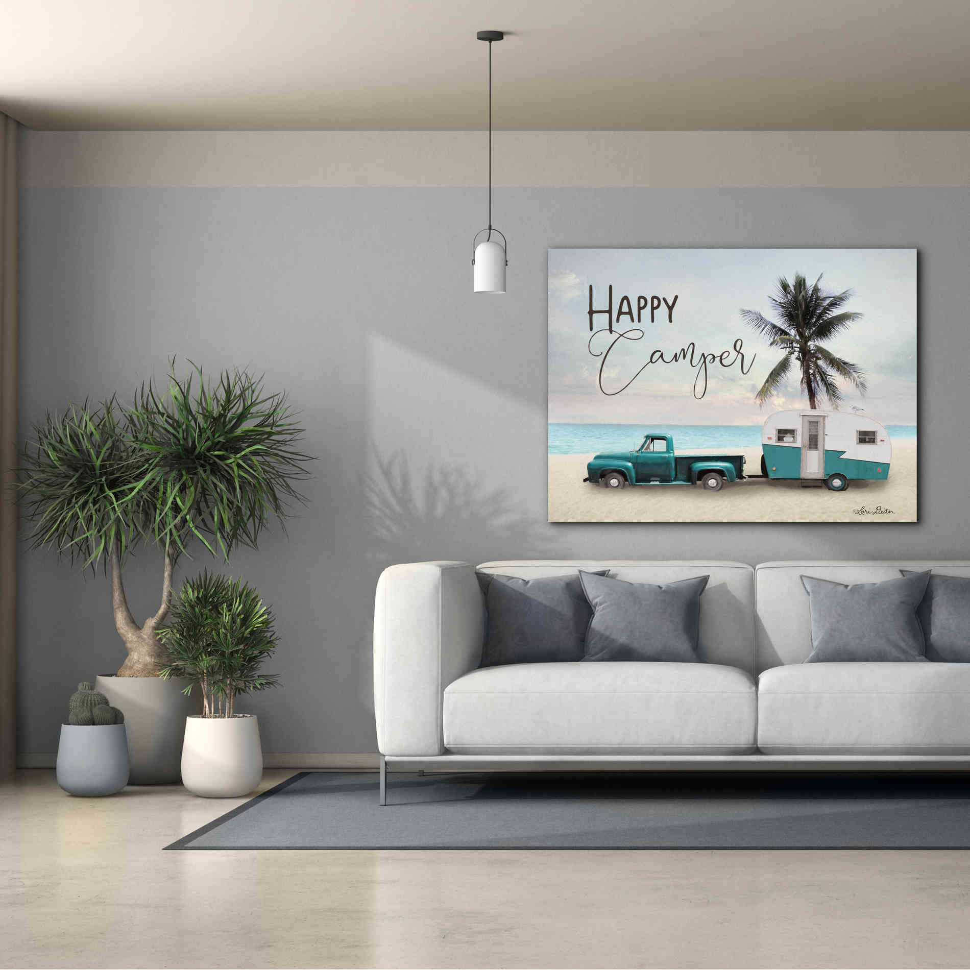 'Happy Camper' by Lori Deiter, Canvas Wall Art,54 x 40