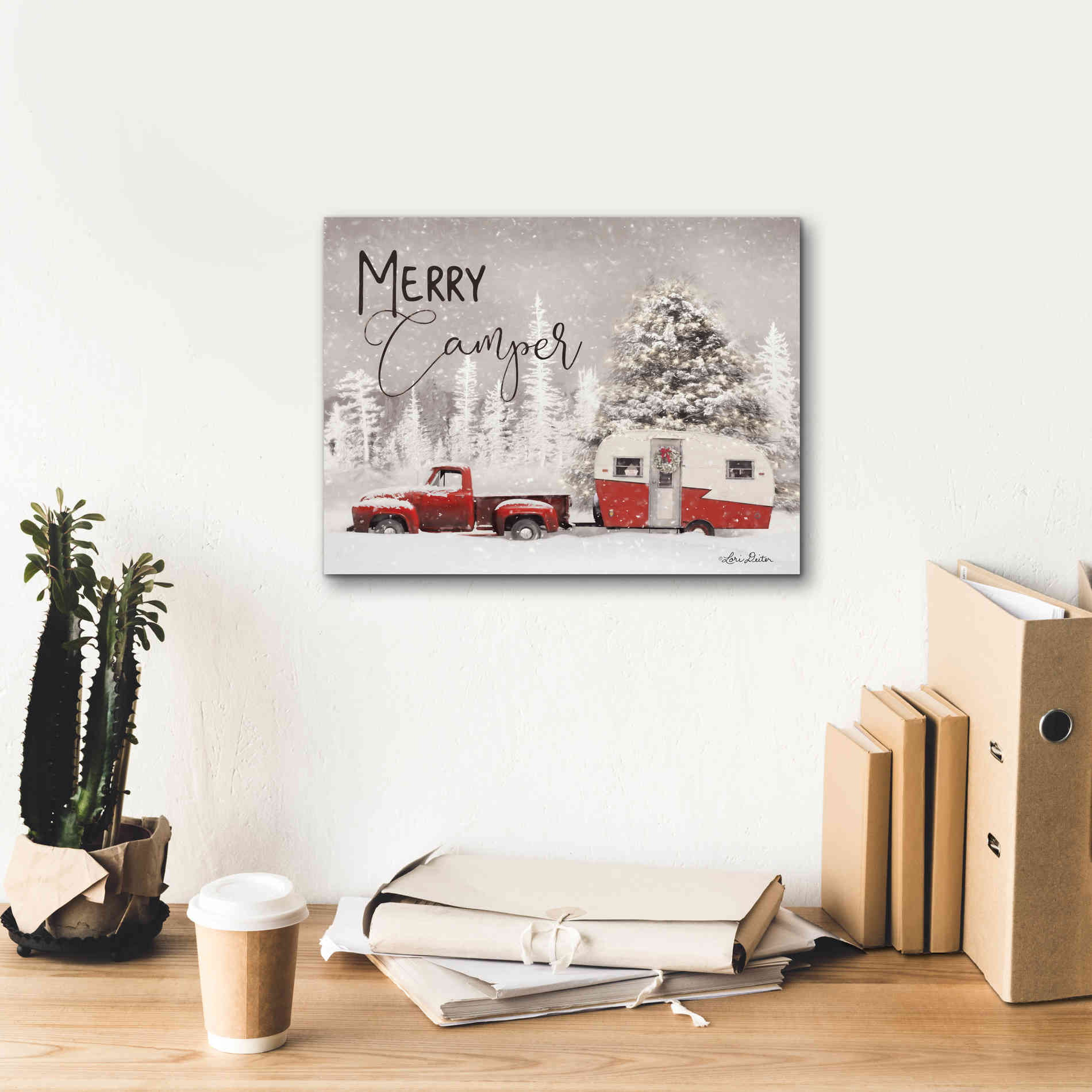 'Merry Camper' by Lori Deiter, Canvas Wall Art,16 x 12