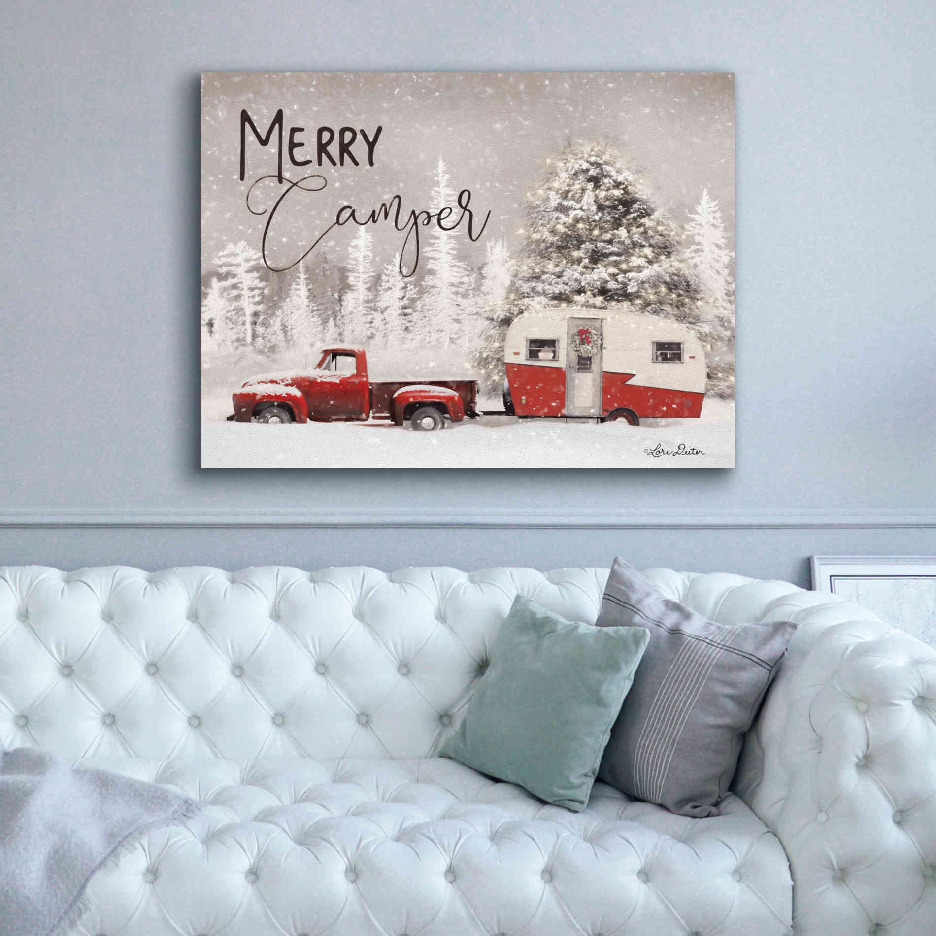 'Merry Camper' by Lori Deiter, Canvas Wall Art,54 x 40