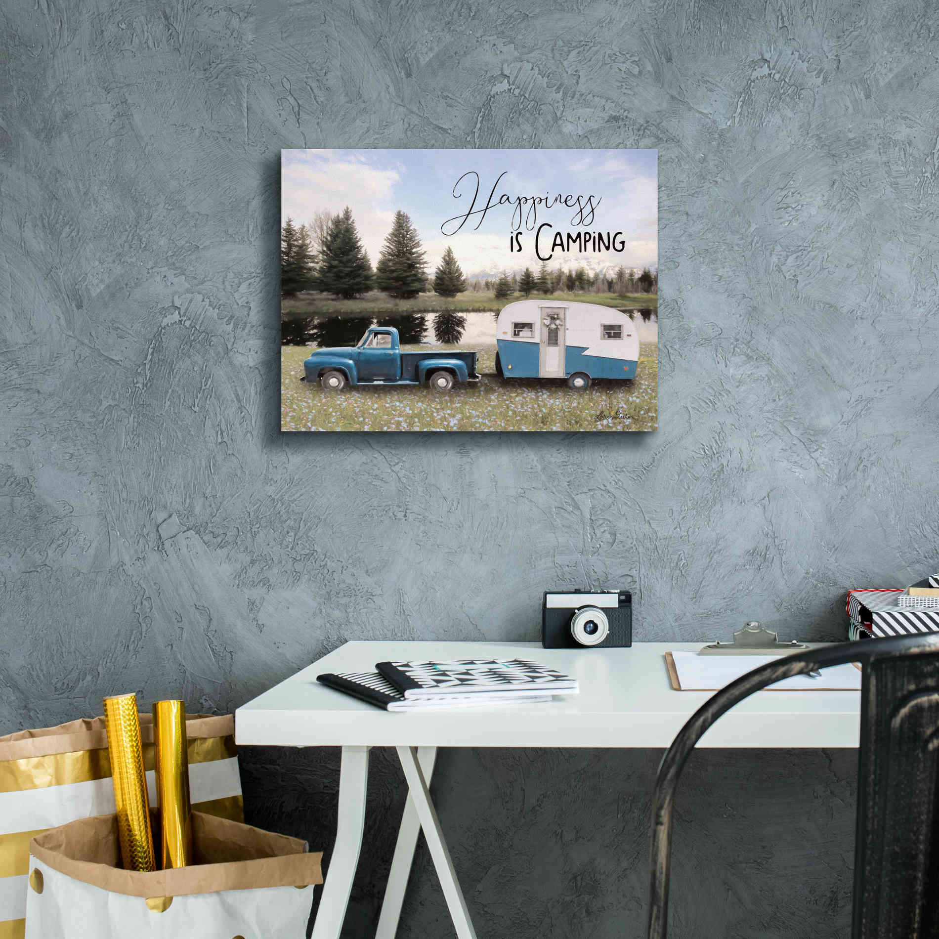 'Spring Camping II' by Lori Deiter, Canvas Wall Art,16 x 12