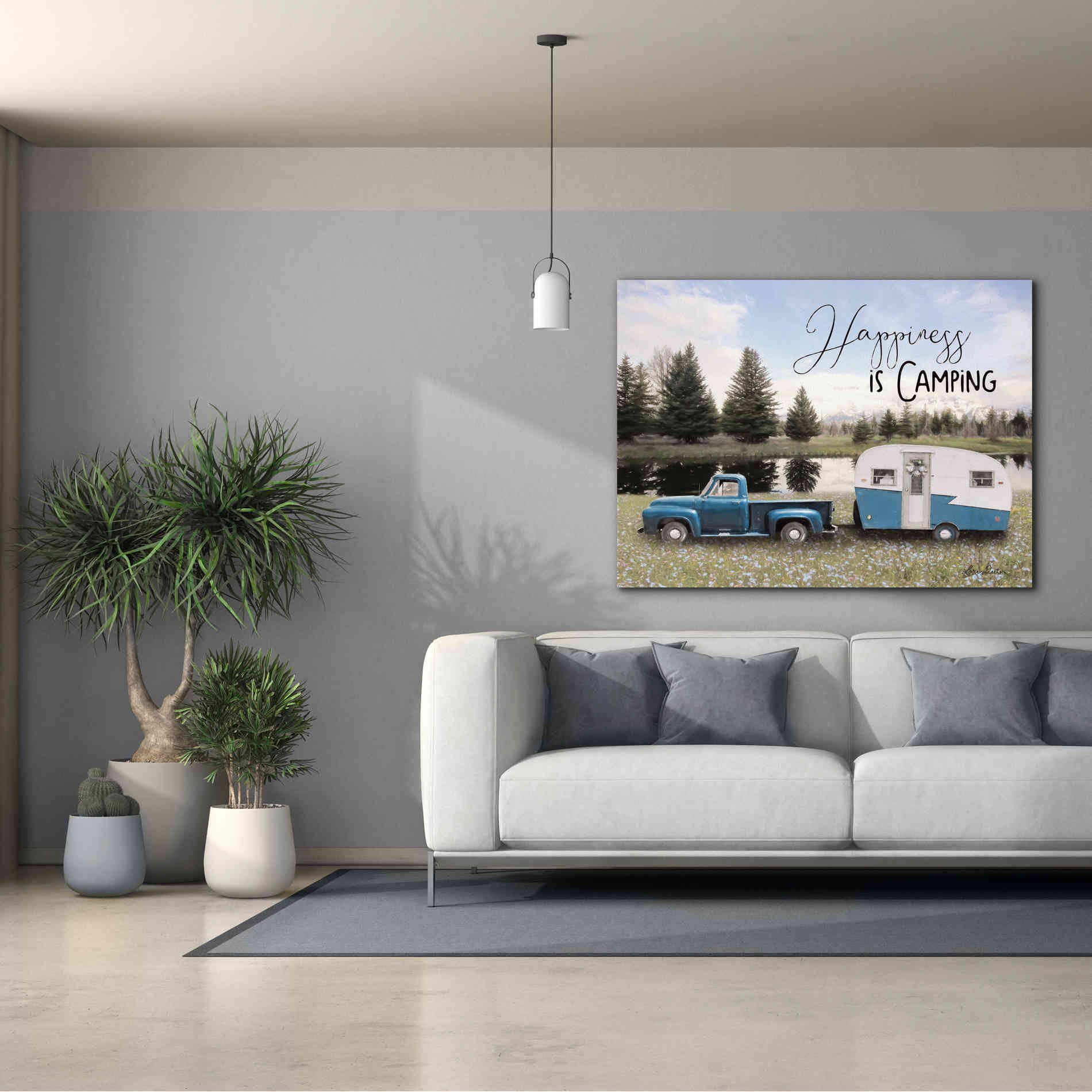 'Spring Camping II' by Lori Deiter, Canvas Wall Art,54 x 40