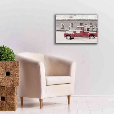 Image of 'Old Sled Works Red Truck' by Lori Deiter, Canvas Wall Art,26 x 18