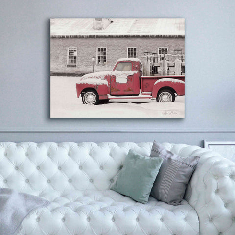 Image of 'Old Sled Works Red Truck' by Lori Deiter, Canvas Wall Art,54 x 40