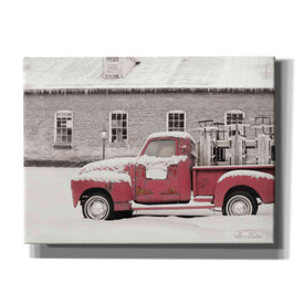'Old Sled Works Red Truck' by Lori Deiter, Canvas Wall Art