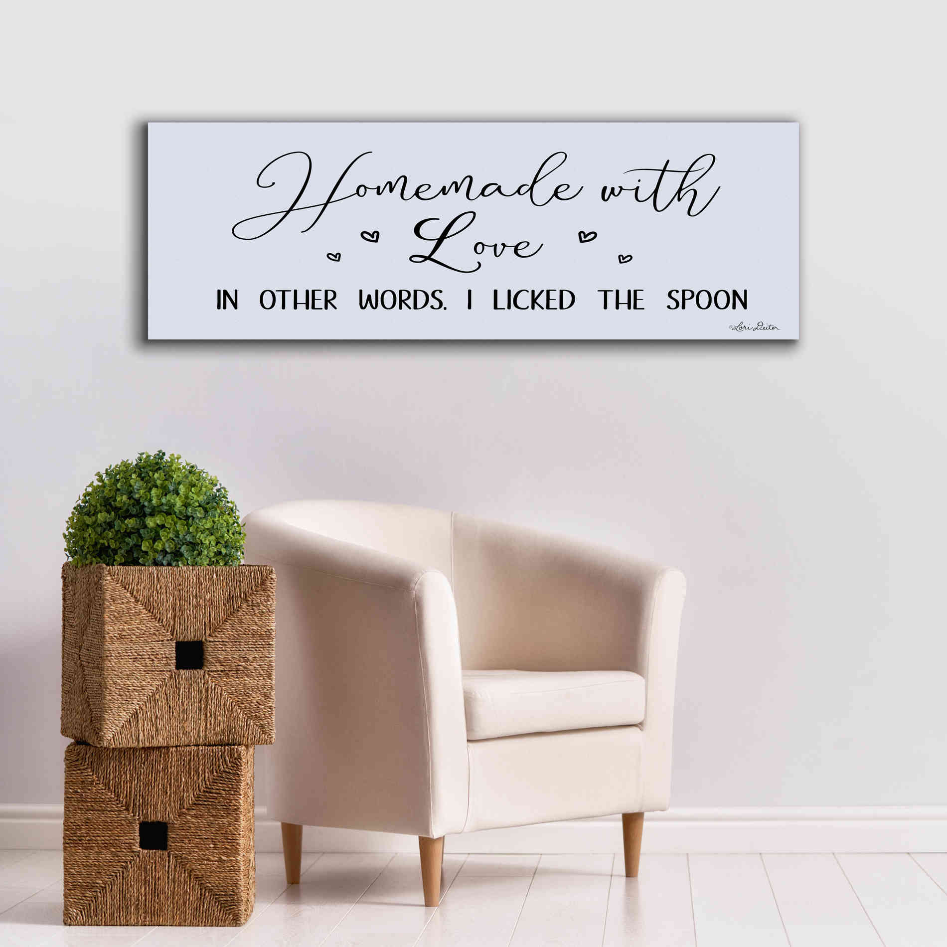 'Homemade with Love' by Lori Deiter, Canvas Wall Art,60 x 20