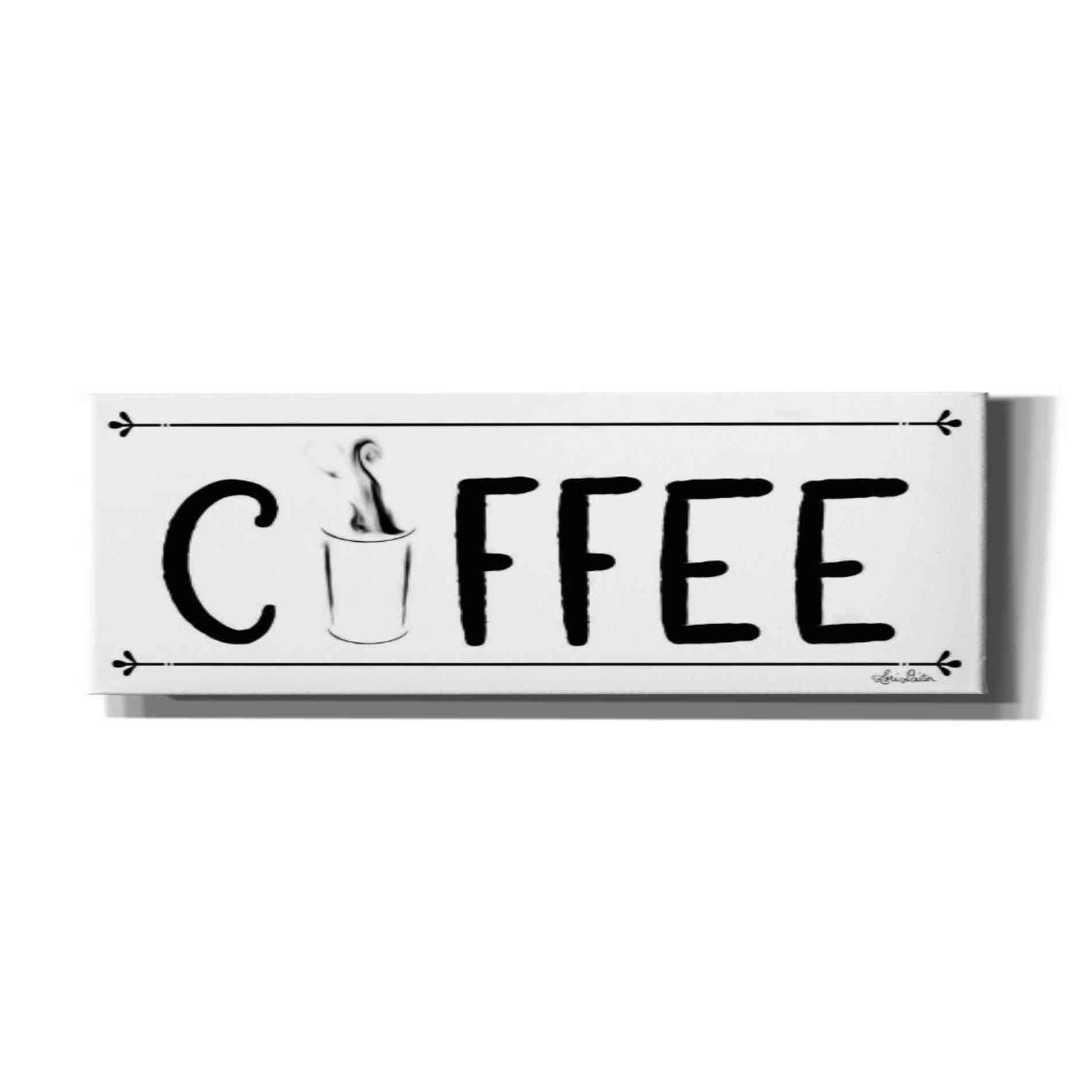 'Coffee Banner' by Lori Deiter, Canvas Wall Art