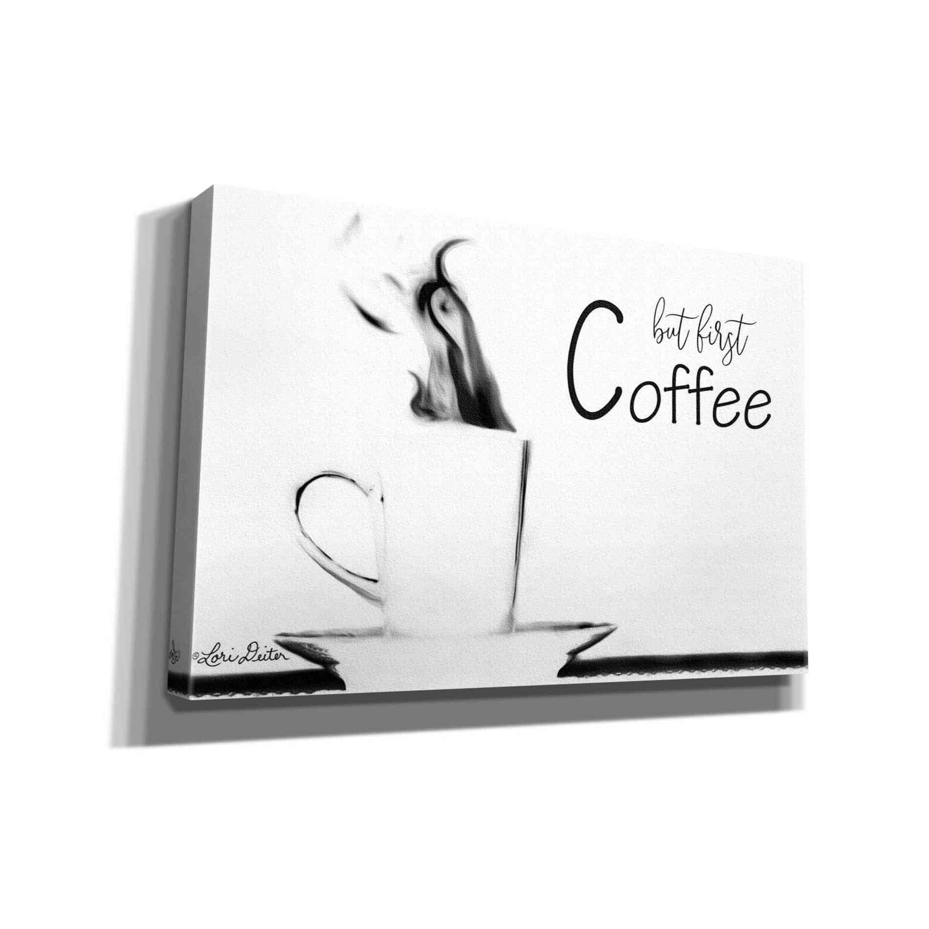 'But First Coffee II' by Lori Deiter, Canvas Wall Art