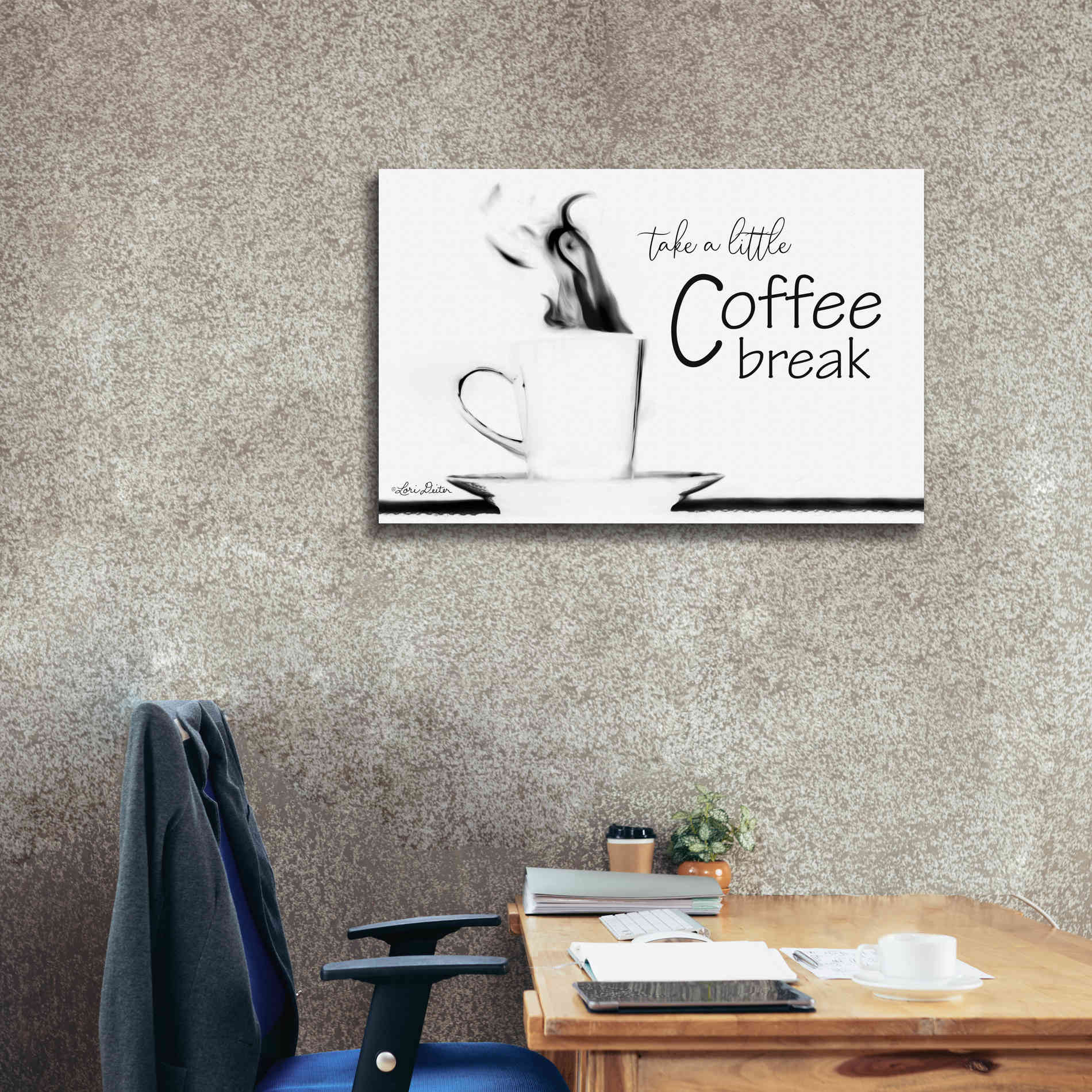 'Take a Little Coffee Break II' by Lori Deiter, Canvas Wall Art,40 x 26