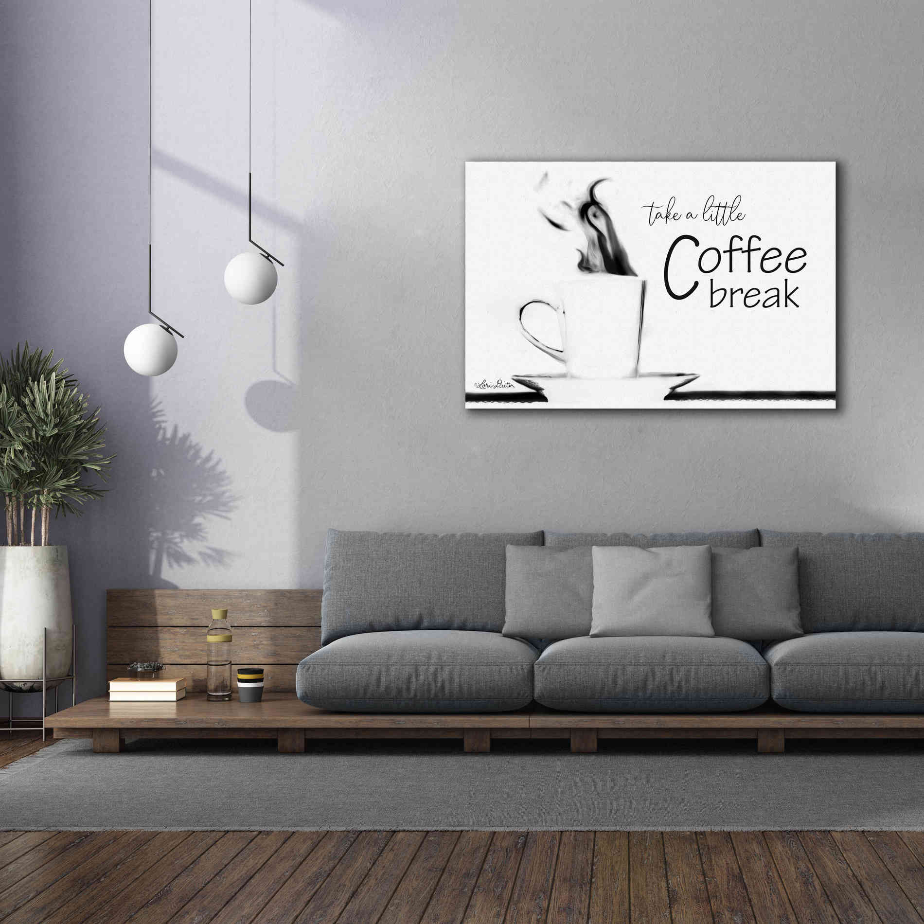 'Take a Little Coffee Break II' by Lori Deiter, Canvas Wall Art,60 x 40