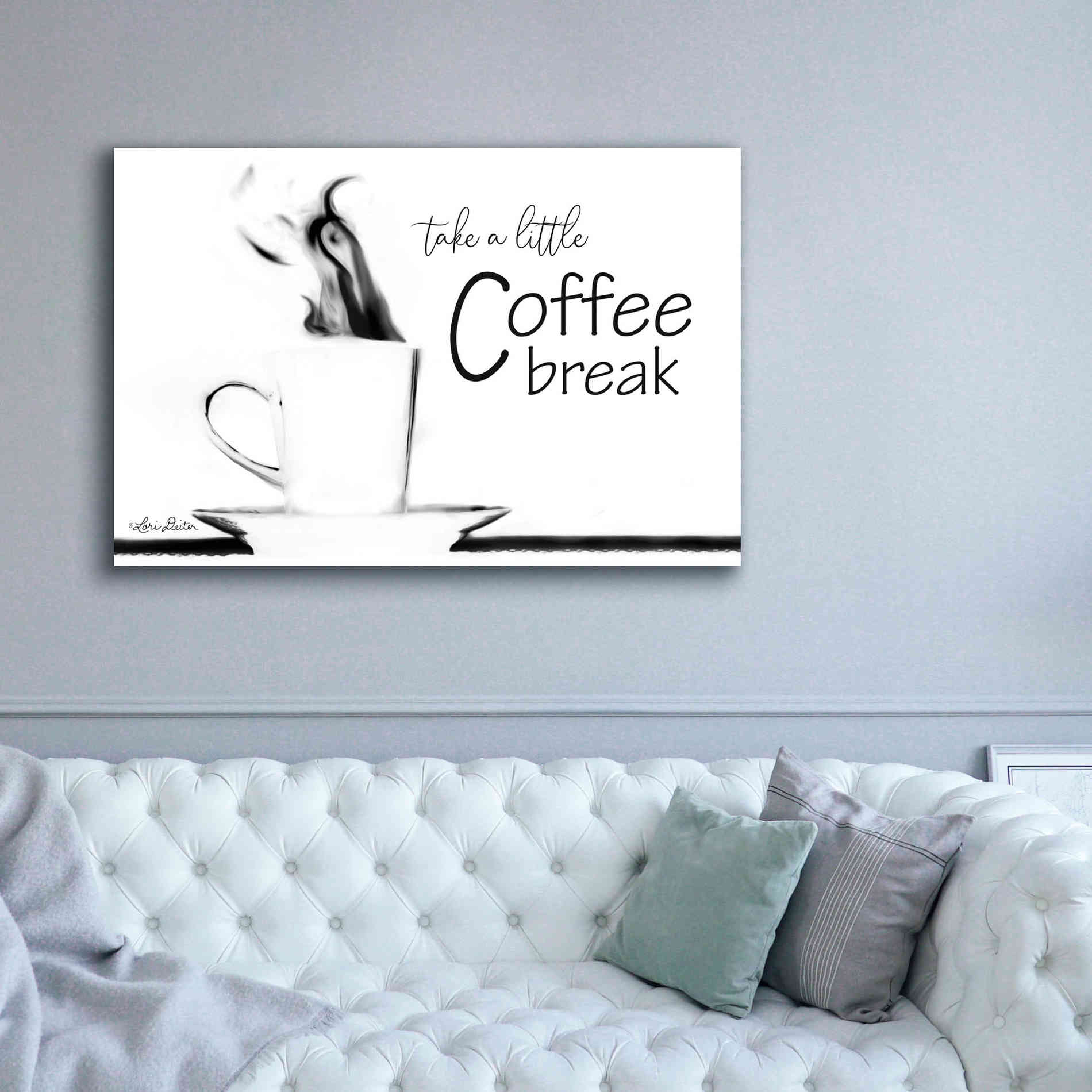 'Take a Little Coffee Break II' by Lori Deiter, Canvas Wall Art,60 x 40