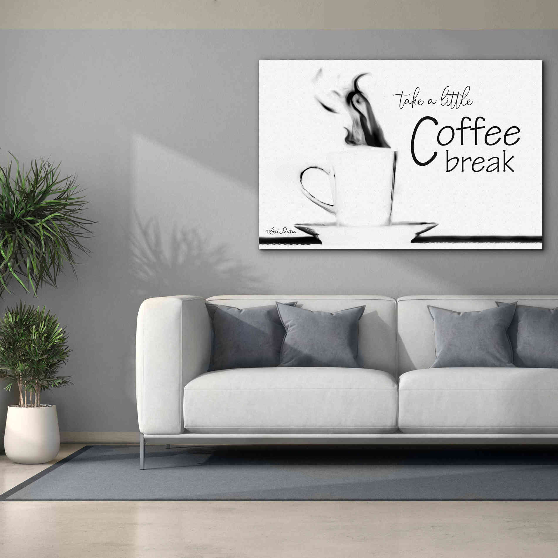 'Take a Little Coffee Break II' by Lori Deiter, Canvas Wall Art,60 x 40