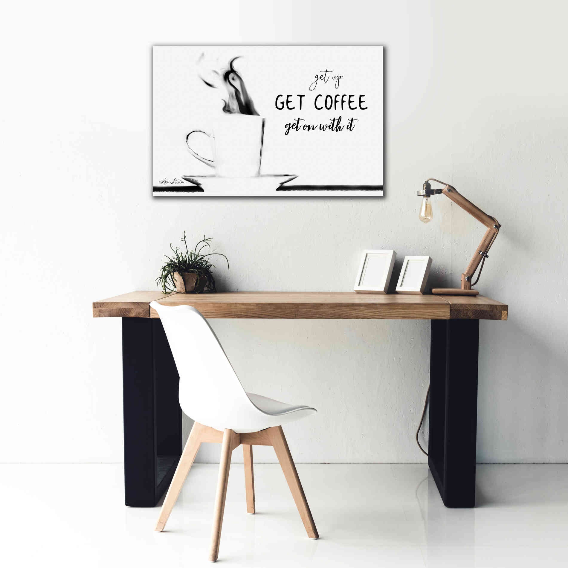 'Get Coffee' by Lori Deiter, Canvas Wall Art,40 x 26