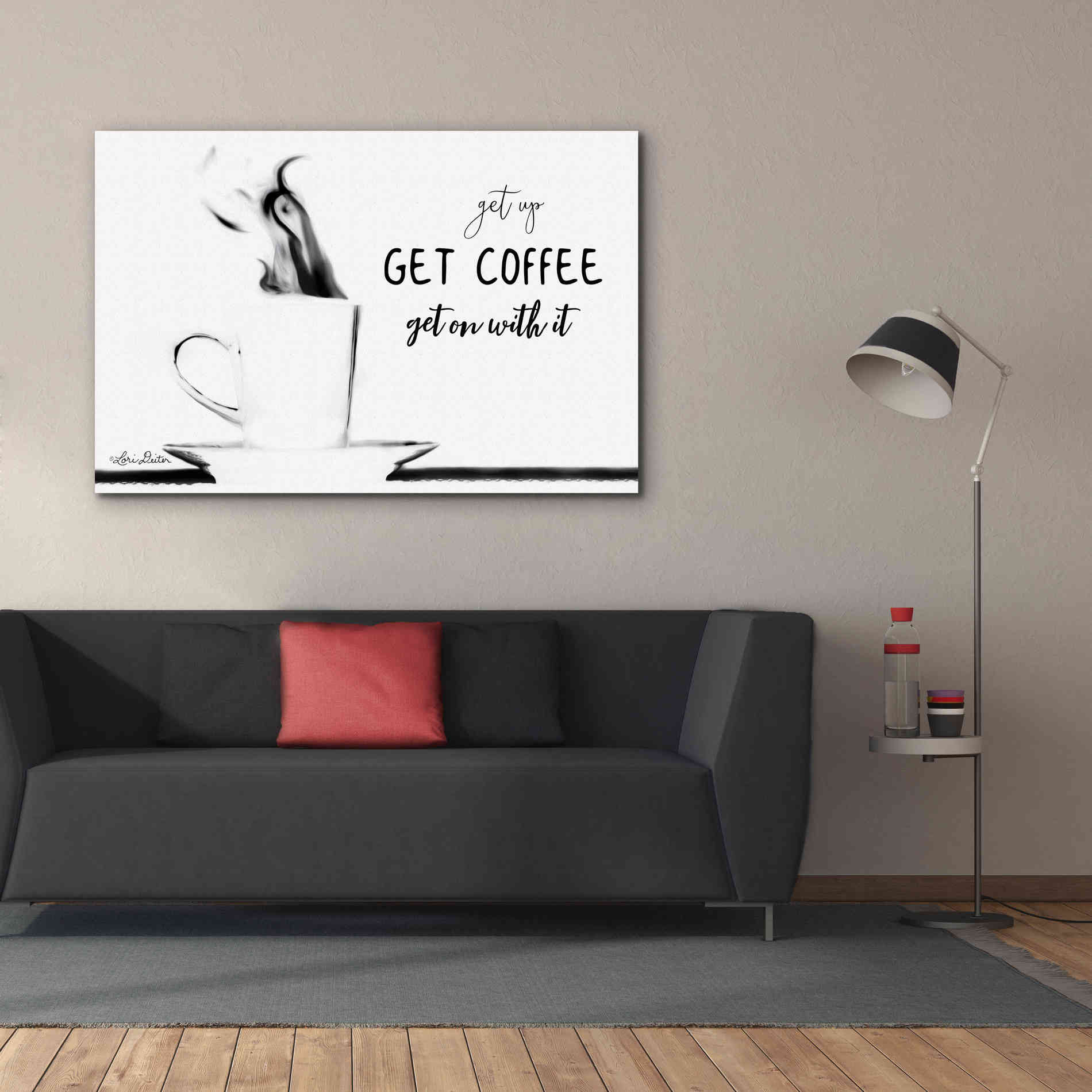'Get Coffee' by Lori Deiter, Canvas Wall Art,60 x 40
