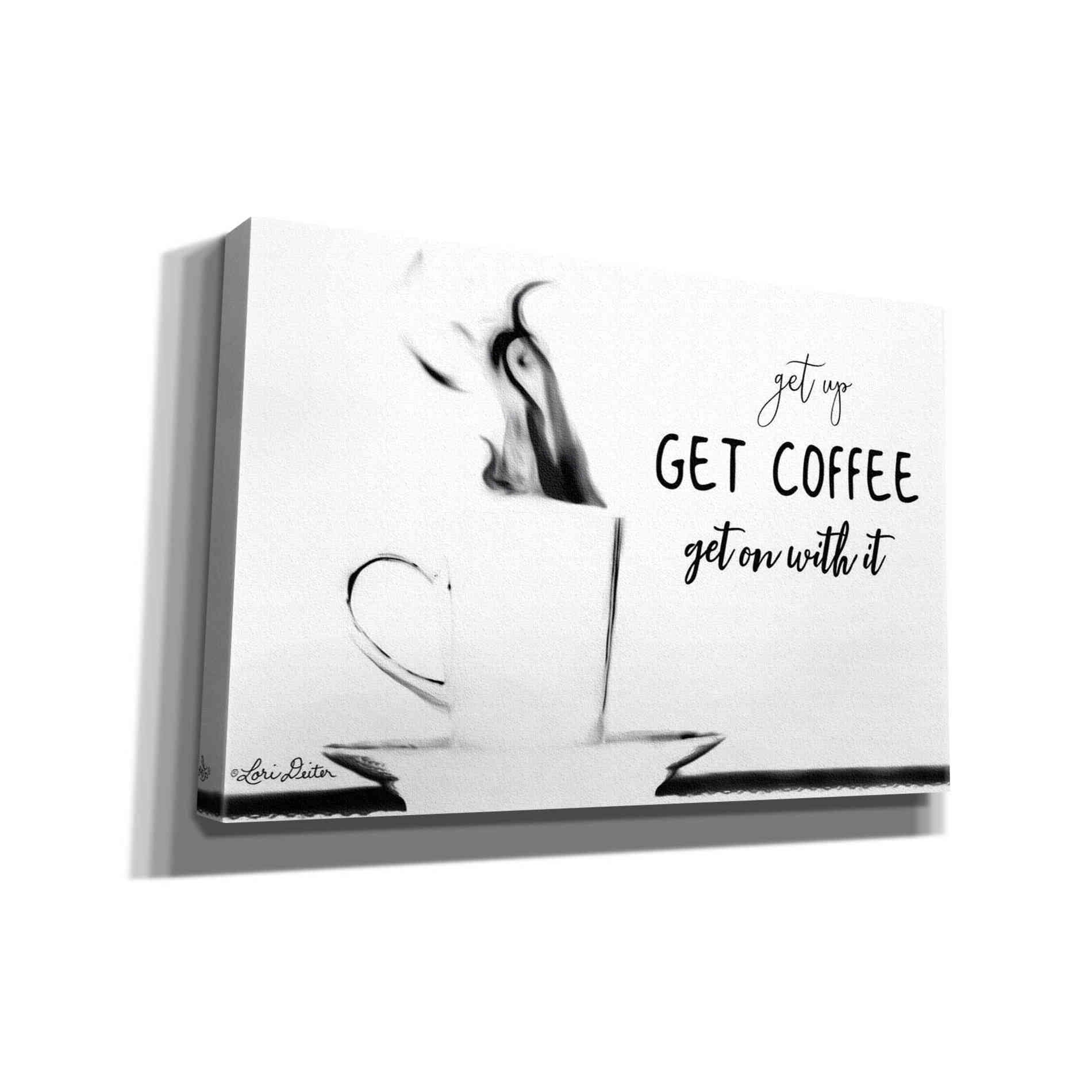 'Get Coffee' by Lori Deiter, Canvas Wall Art