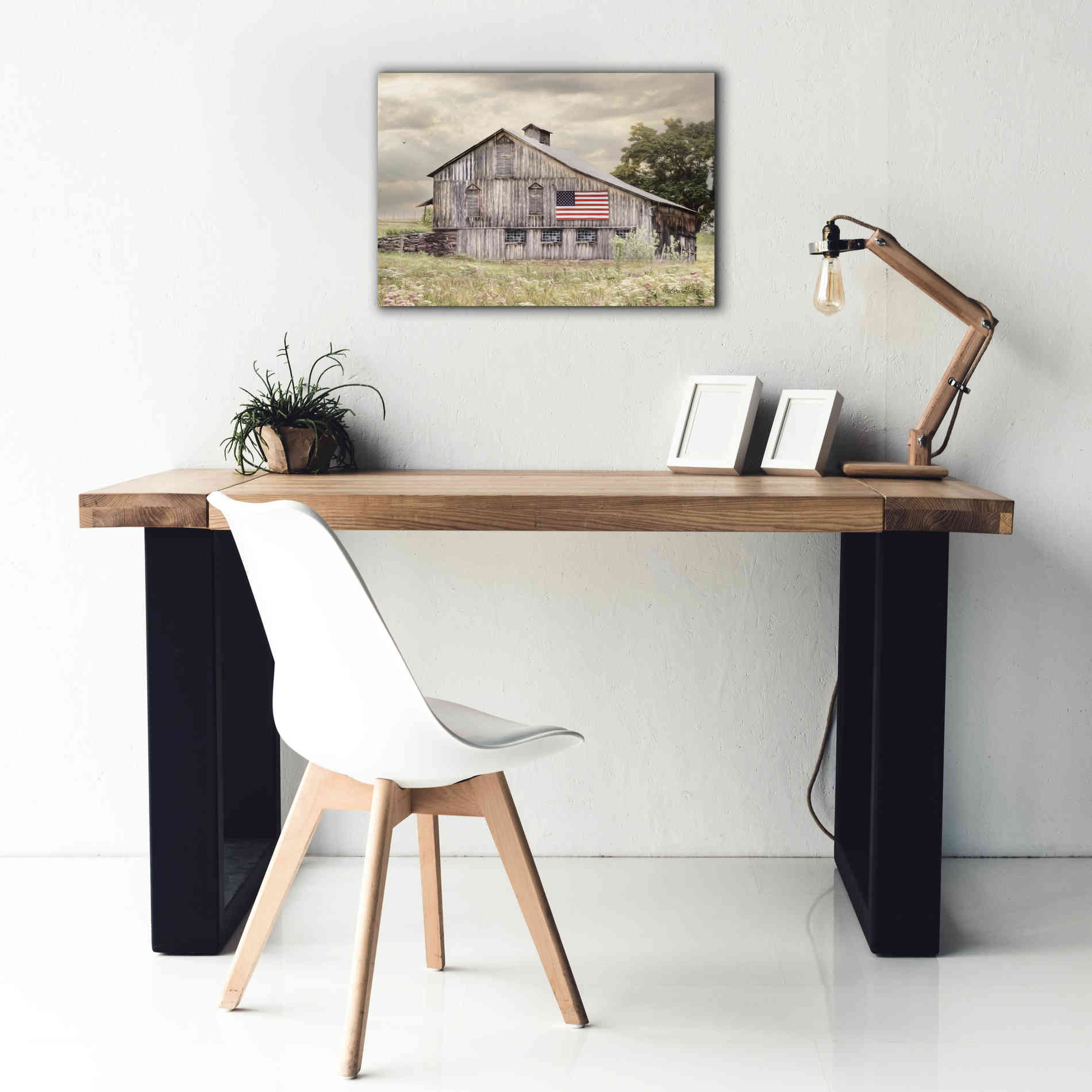 'Rural Virginia Barn' by Lori Deiter, Canvas Wall Art,26 x 18