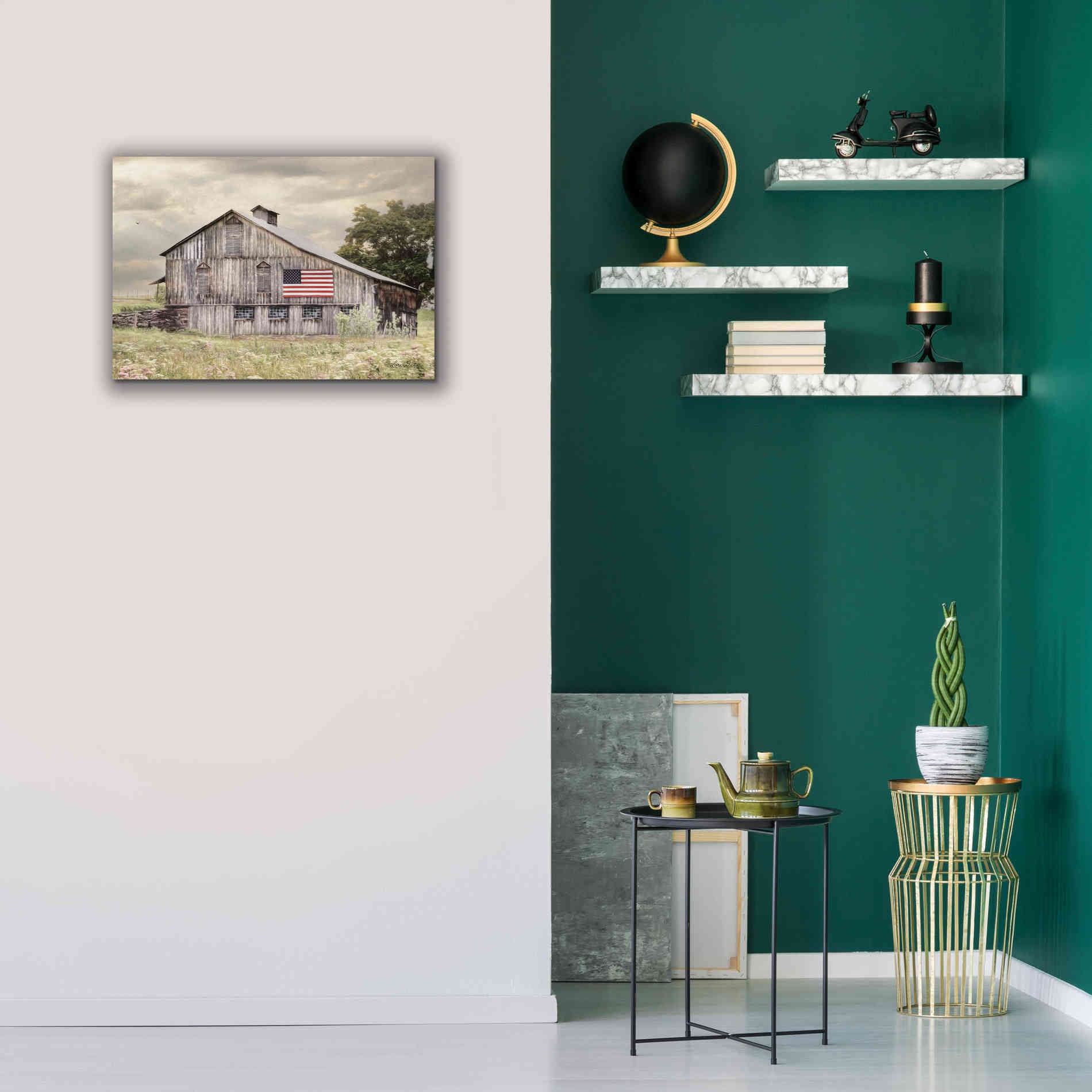 'Rural Virginia Barn' by Lori Deiter, Canvas Wall Art,26 x 18