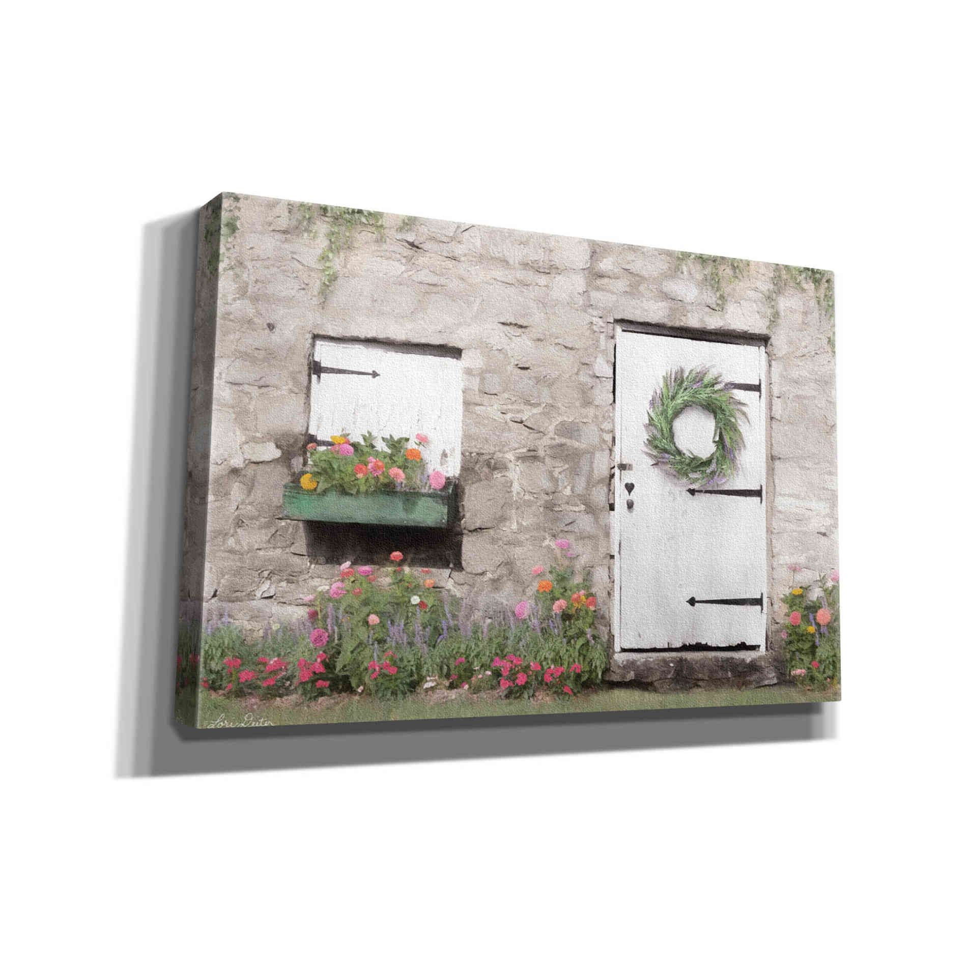 'Old Stone Cottage' by Lori Deiter, Canvas Wall Art