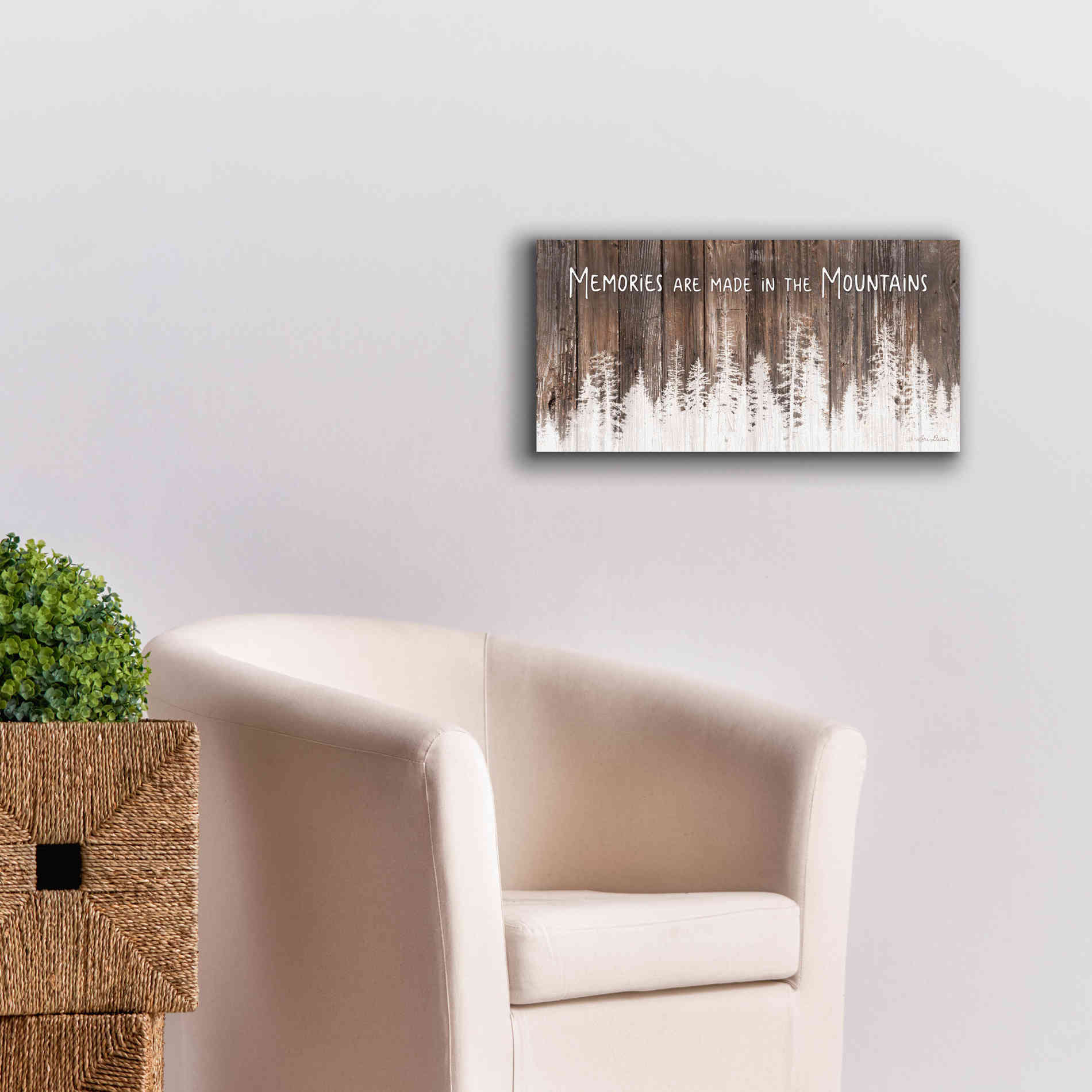 'Mountain Memories' by Lori Deiter, Canvas Wall Art,24 x 12