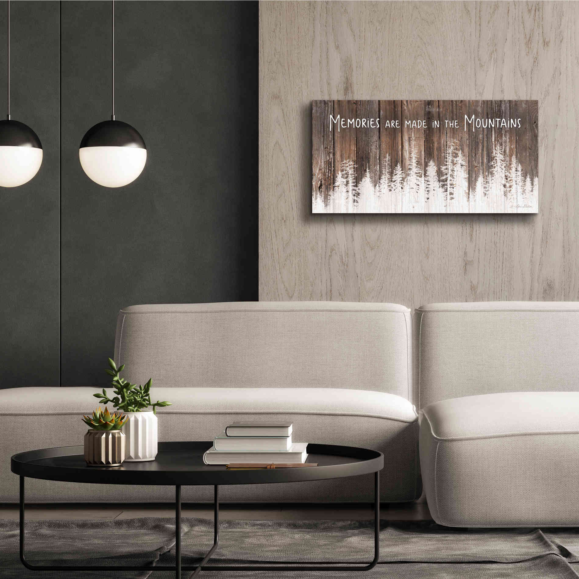 'Mountain Memories' by Lori Deiter, Canvas Wall Art,40 x 20