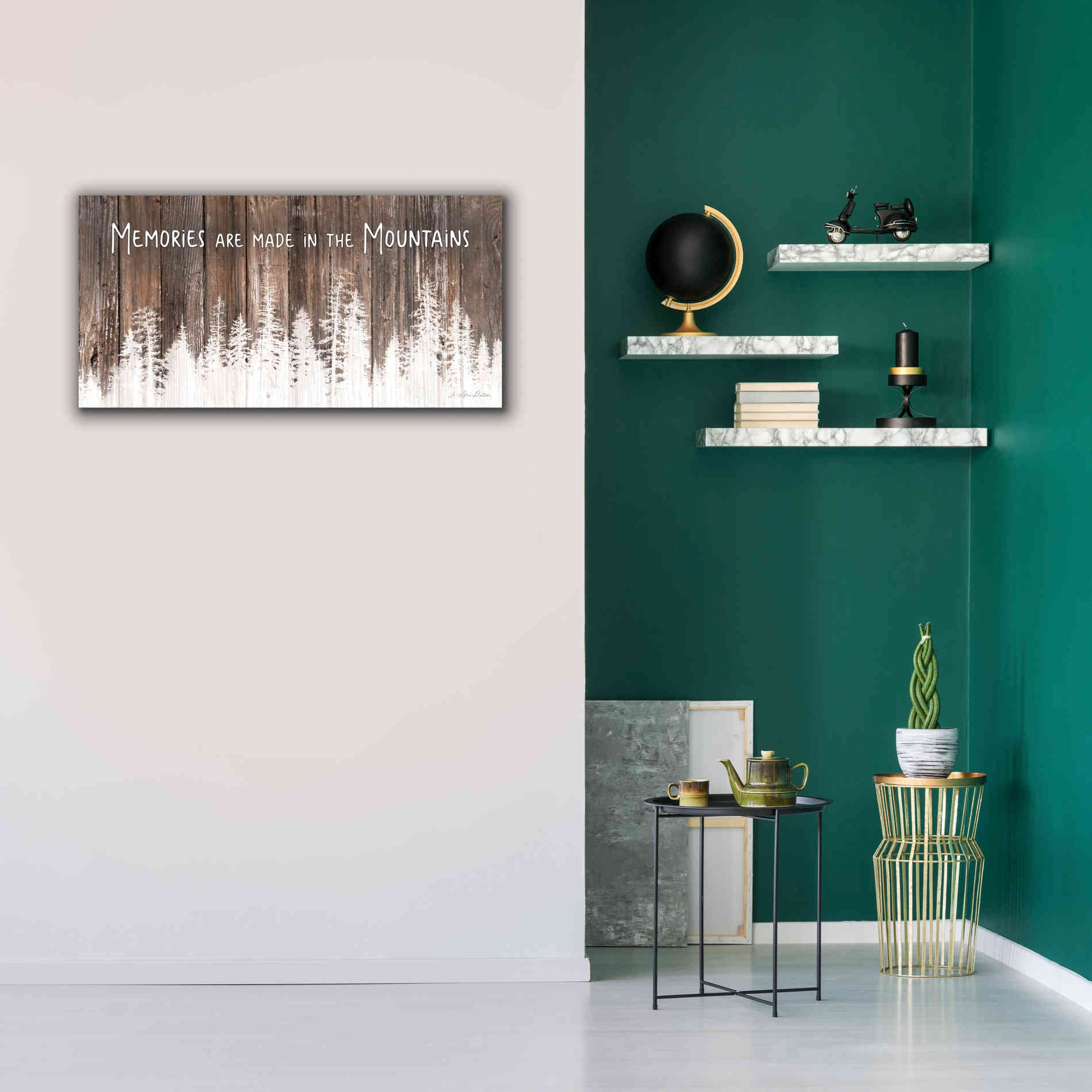 'Mountain Memories' by Lori Deiter, Canvas Wall Art,40 x 20