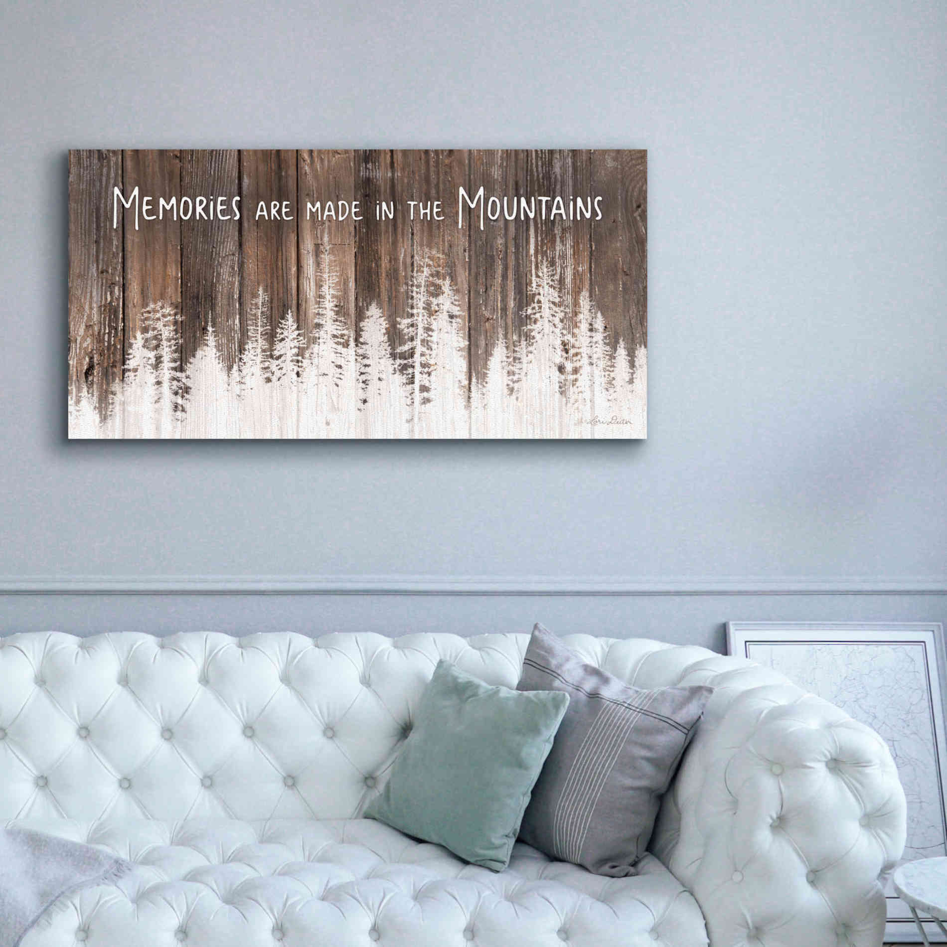 'Mountain Memories' by Lori Deiter, Canvas Wall Art,60 x 30