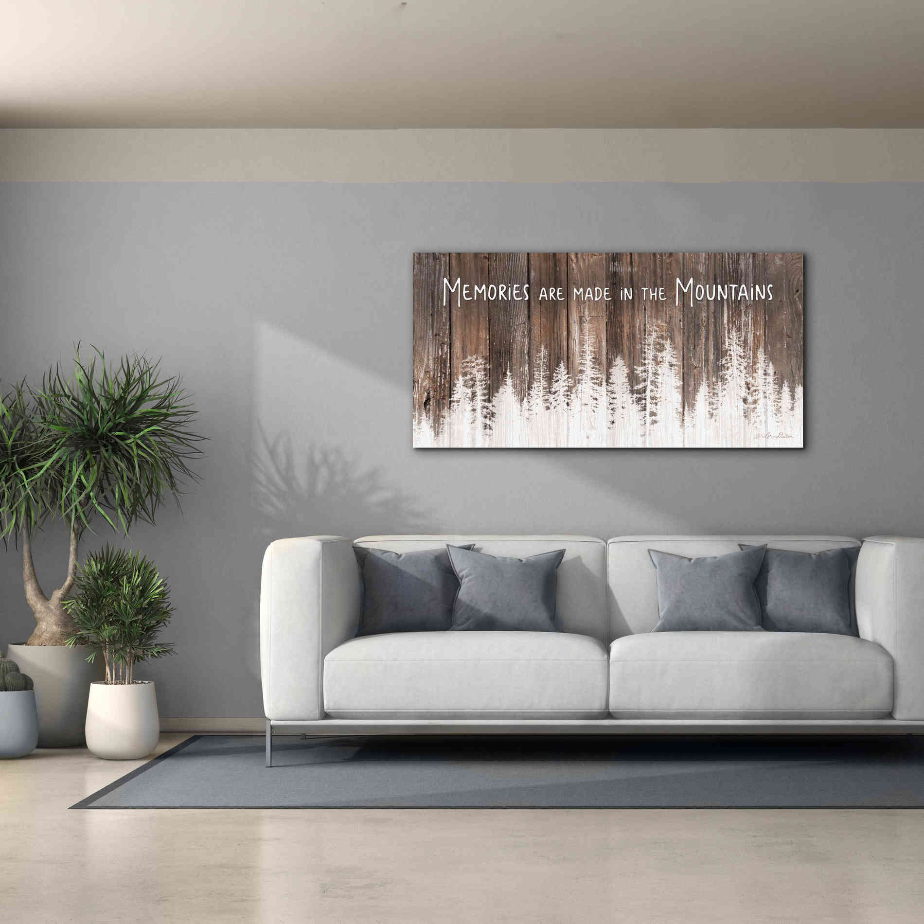 'Mountain Memories' by Lori Deiter, Canvas Wall Art,60 x 30