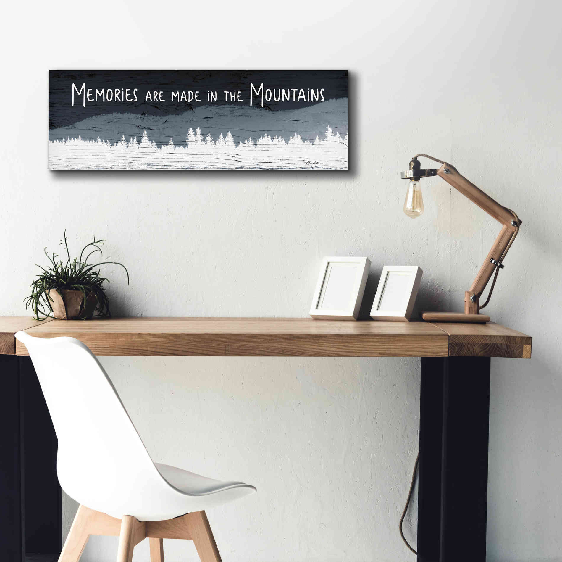 'Memories are Made in the Mountains' by Lori Deiter, Canvas Wall Art,36 x 12