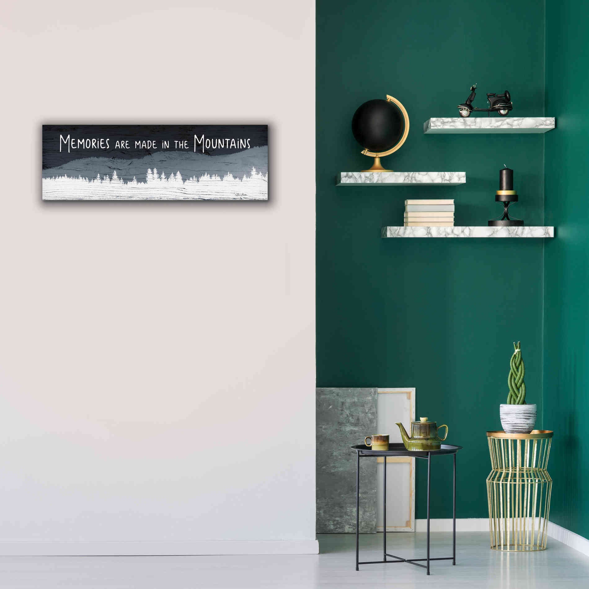 'Memories are Made in the Mountains' by Lori Deiter, Canvas Wall Art,36 x 12