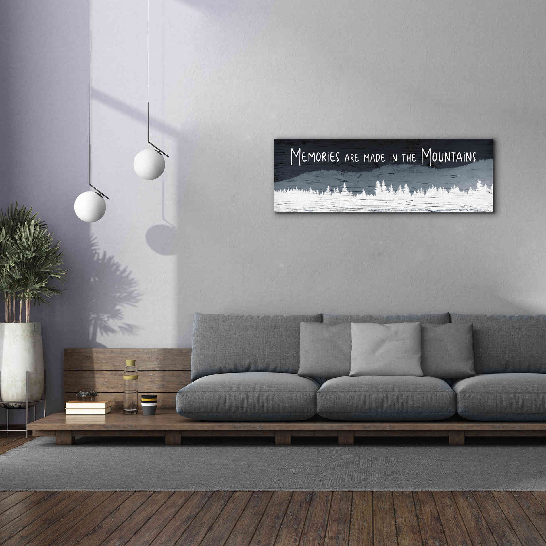 'Memories are Made in the Mountains' by Lori Deiter, Canvas Wall Art,60 x 20