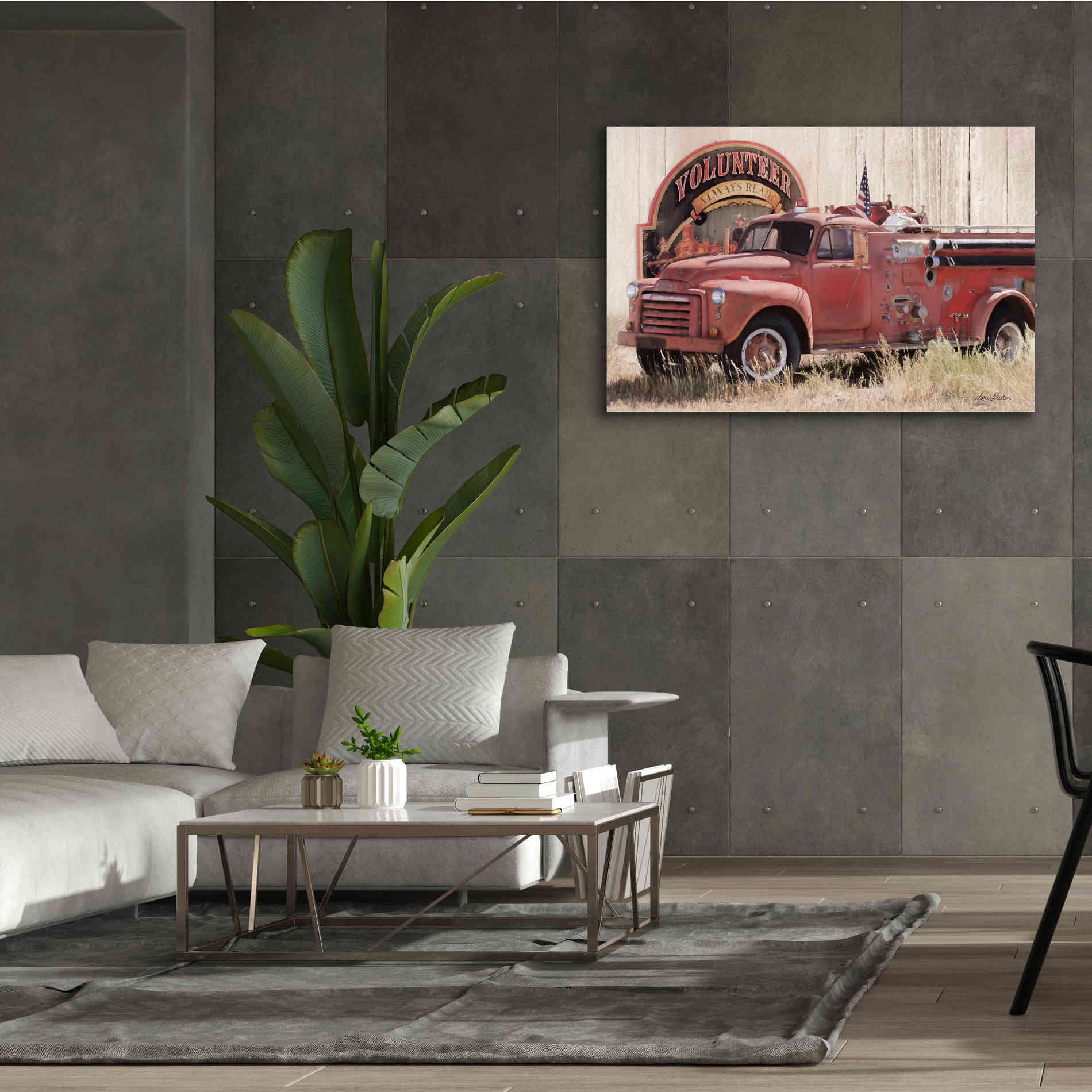 'Volunteer Firefighter' by Lori Deiter, Canvas Wall Art,60 x 40