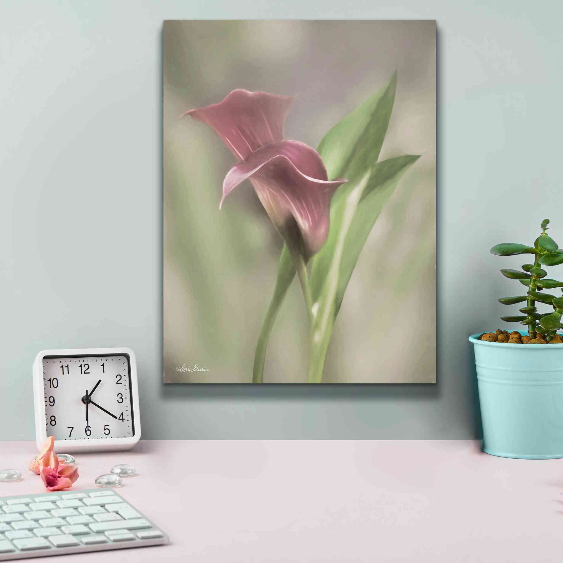 'Pink Calla Lily' by Lori Deiter, Canvas Wall Art,12 x 16