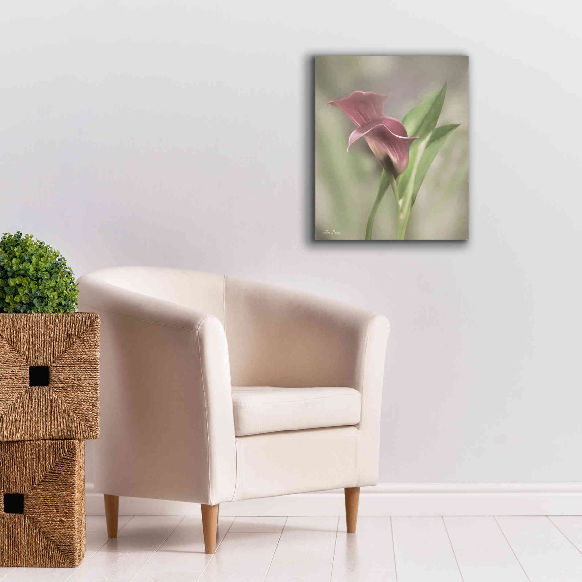 'Pink Calla Lily' by Lori Deiter, Canvas Wall Art,20 x 24