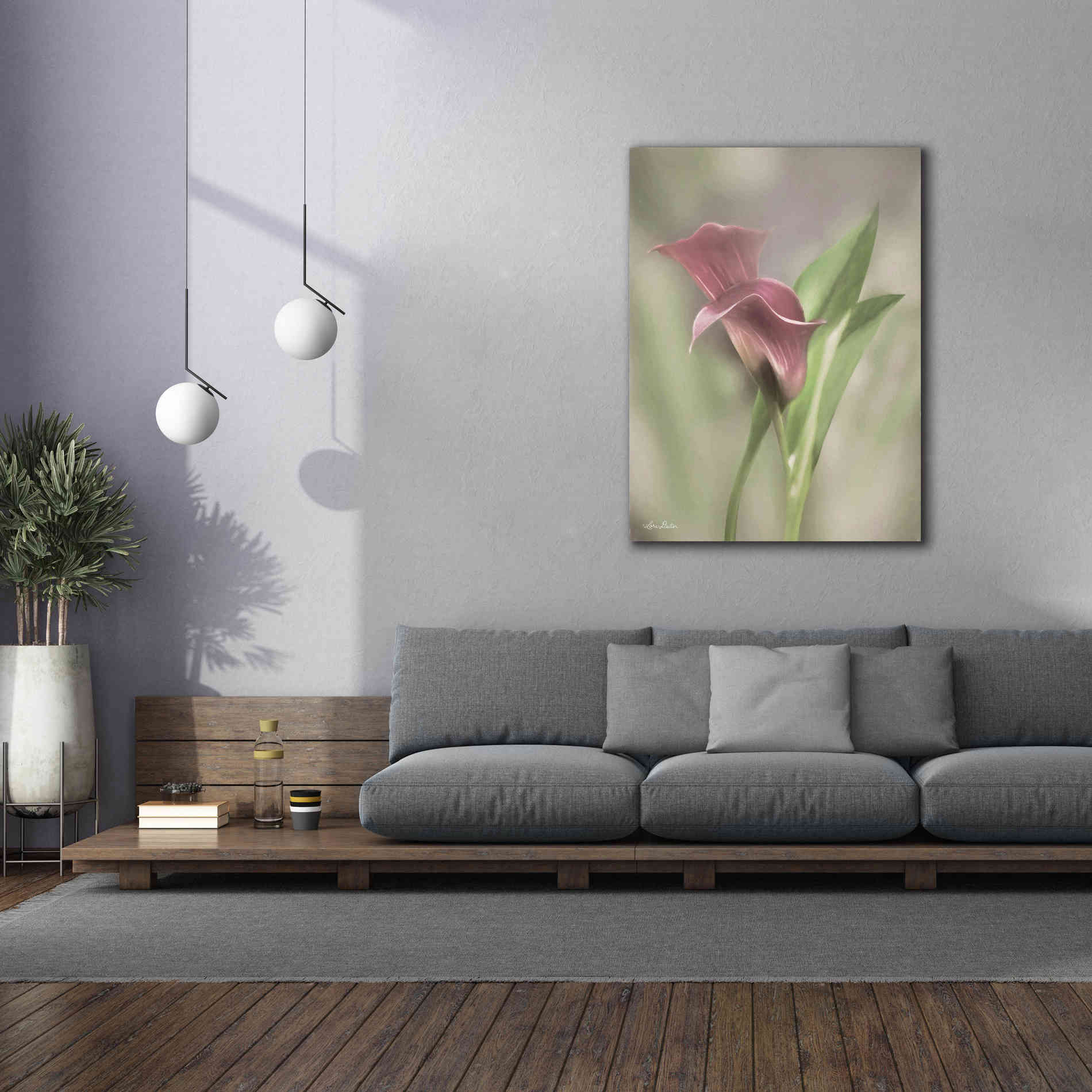 'Pink Calla Lily' by Lori Deiter, Canvas Wall Art,40 x 54