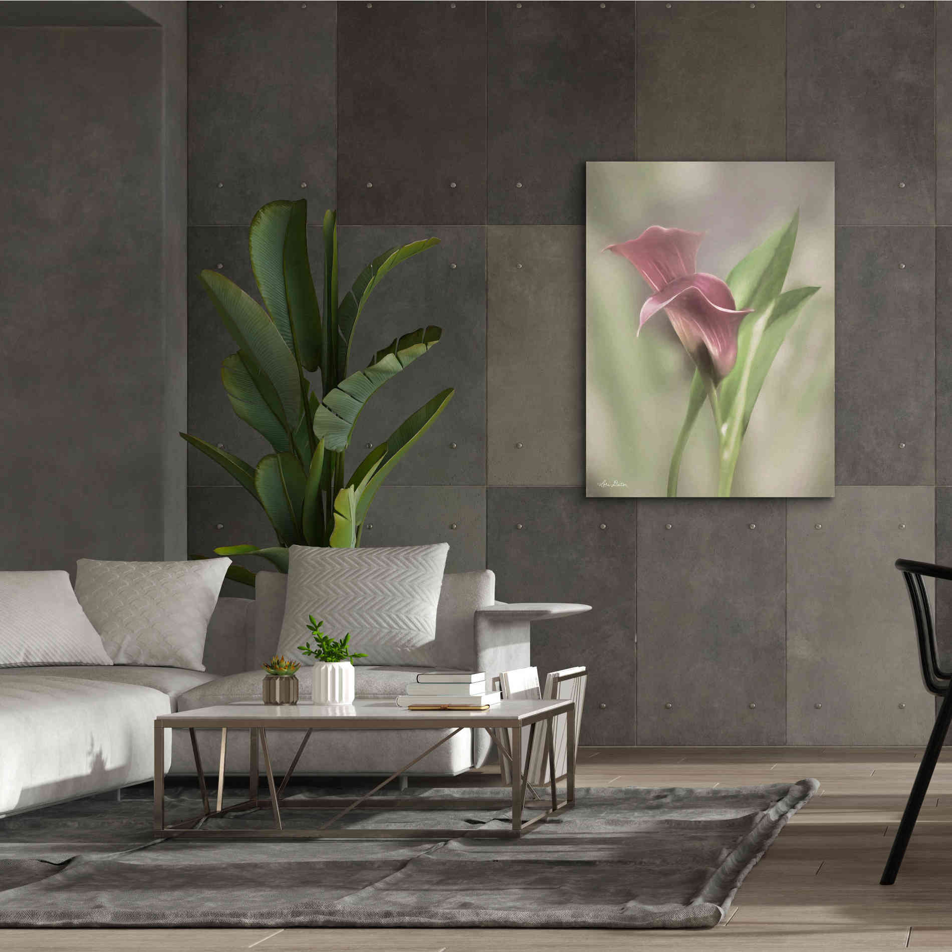 'Pink Calla Lily' by Lori Deiter, Canvas Wall Art,40 x 54