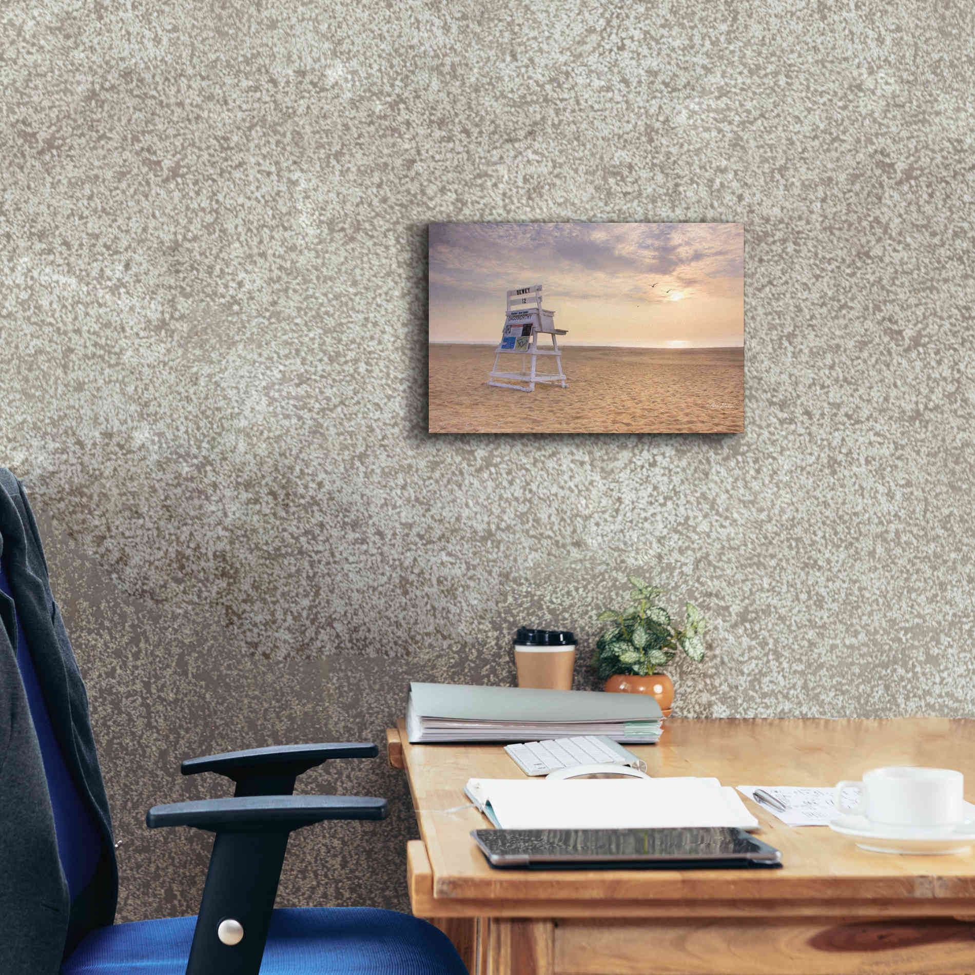 'Circles in the Sand' by Lori Deiter, Canvas Wall Art,18 x 12