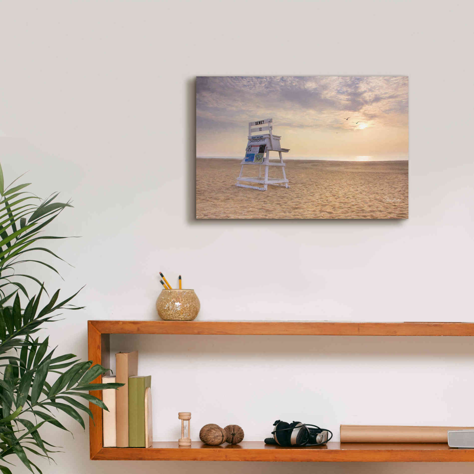 'Circles in the Sand' by Lori Deiter, Canvas Wall Art,18 x 12