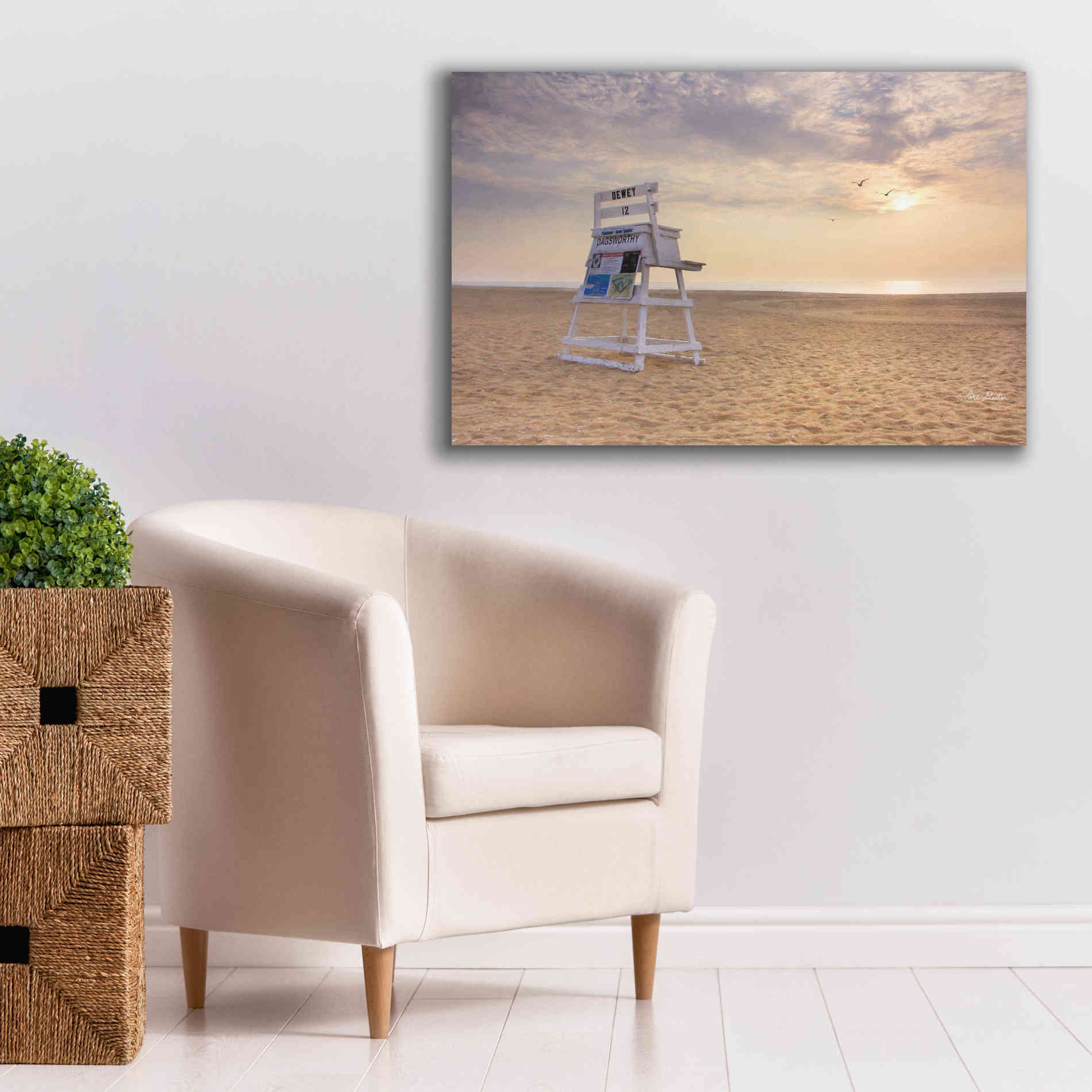 'Circles in the Sand' by Lori Deiter, Canvas Wall Art,40 x 26
