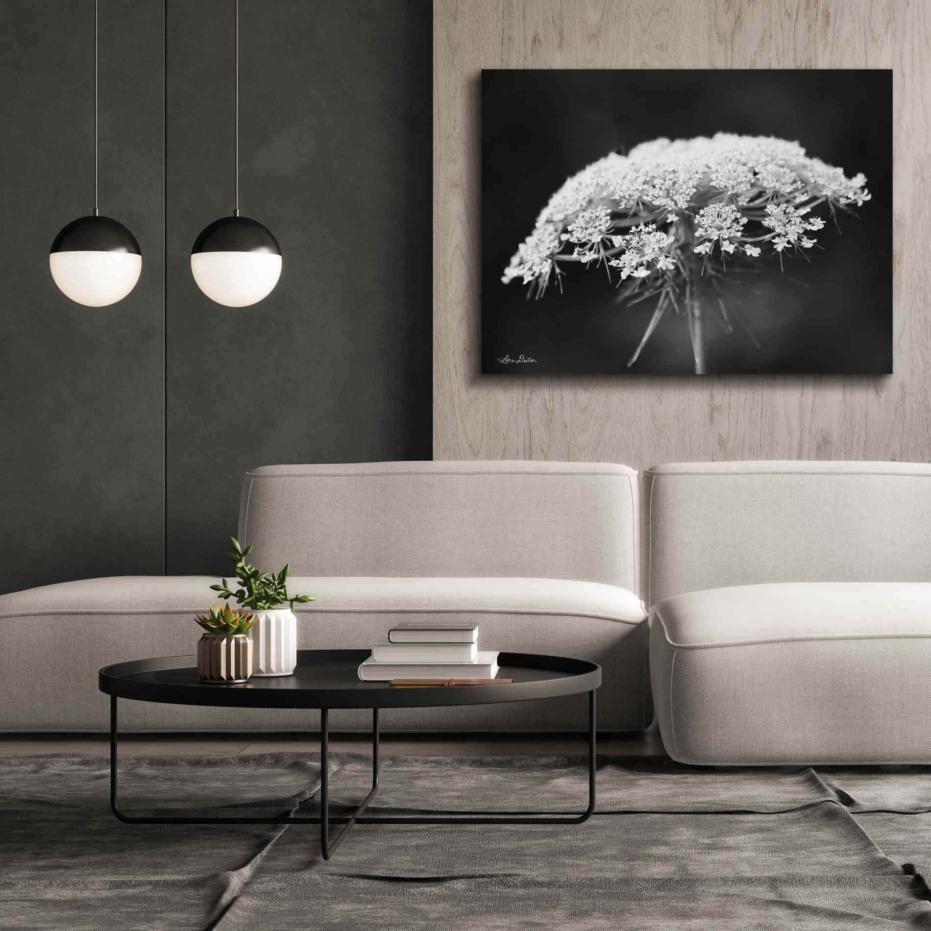 'Queen Anne's Lace' by Lori Deiter, Canvas Wall Art,54 x 40