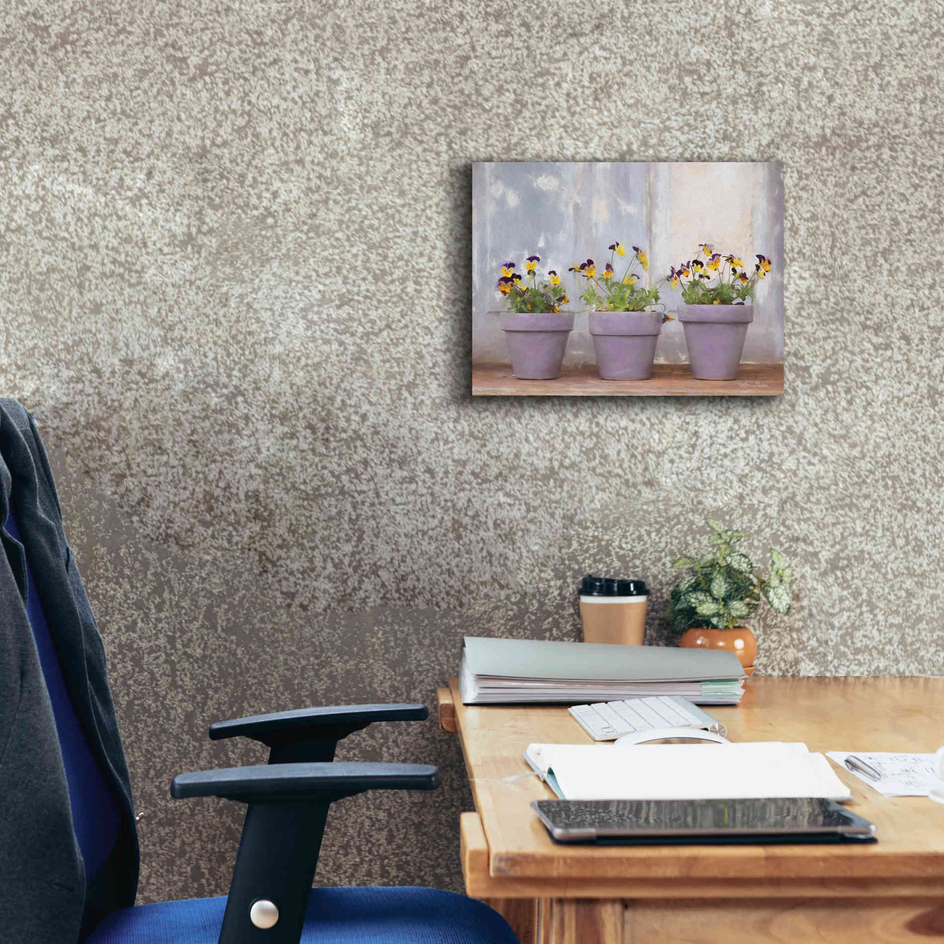 'Pansy Still Life I' by Lori Deiter, Canvas Wall Art,16 x 12