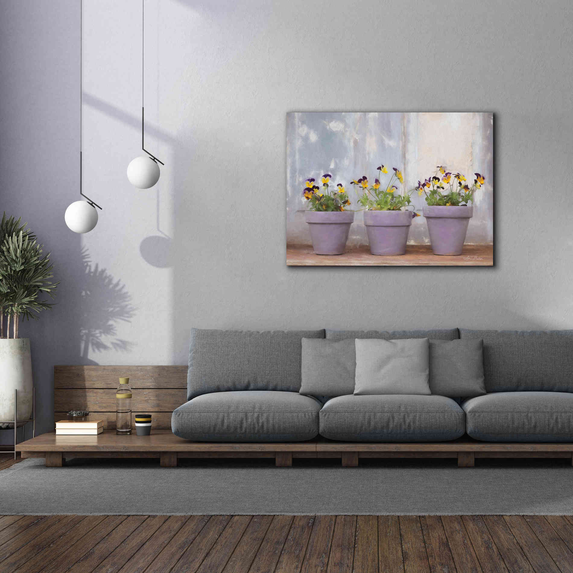 'Pansy Still Life I' by Lori Deiter, Canvas Wall Art,54 x 40